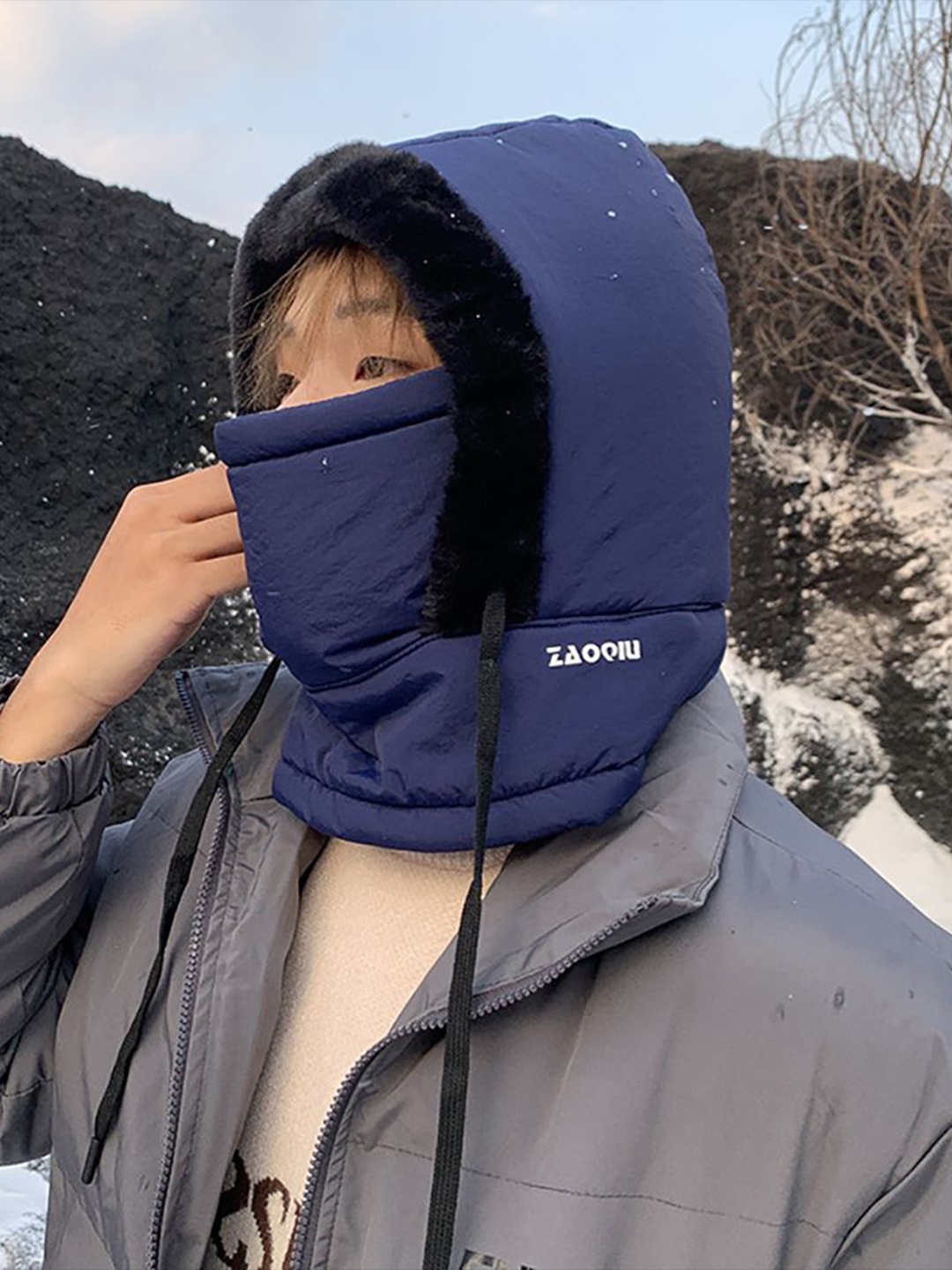 

StyleCast x Revolte Women Balaclava Caps, Navy blue