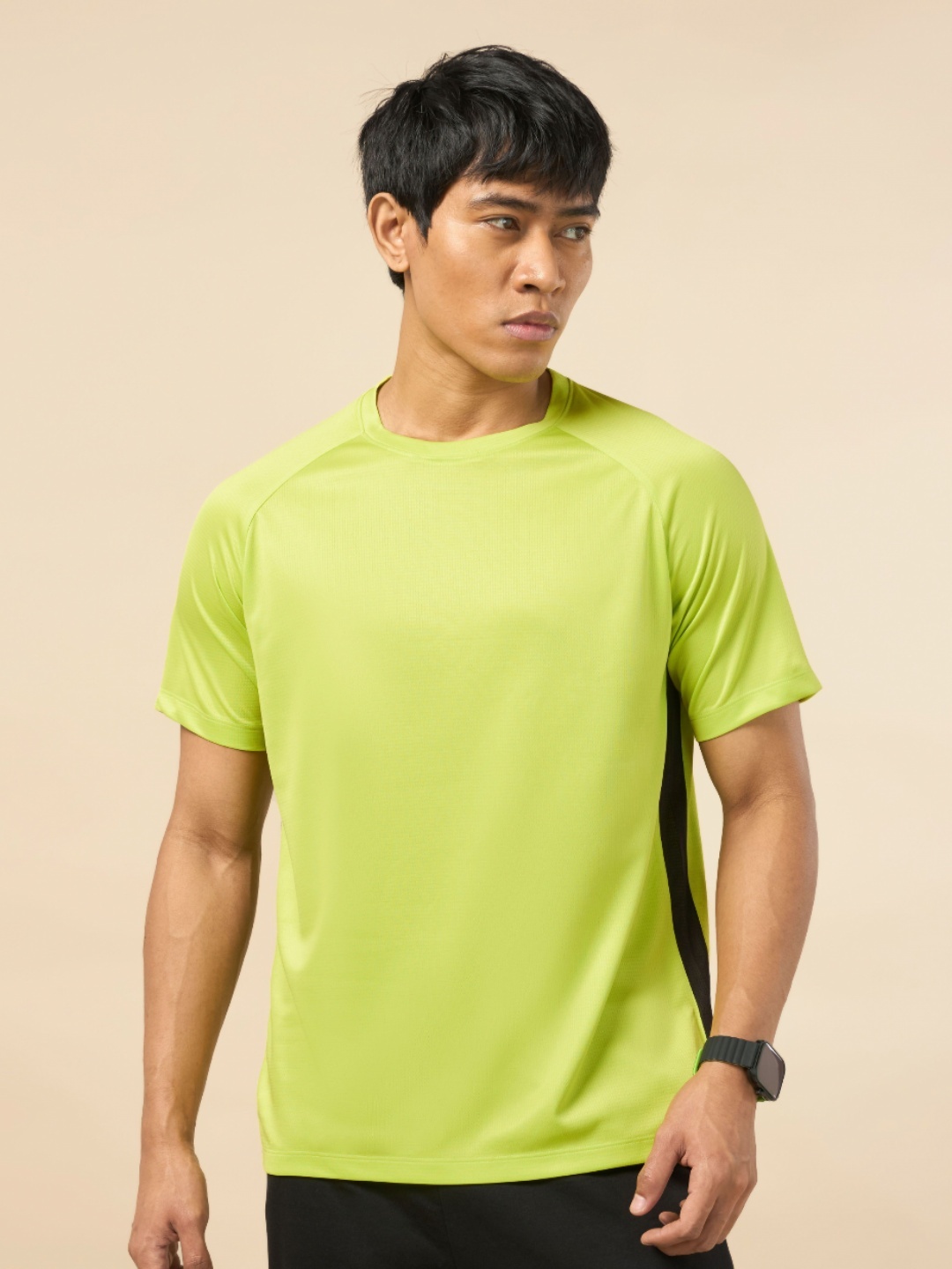 

CULT Athlete's Performance Raglan Sleeves Moisture Wicking T-shirt, Lime green