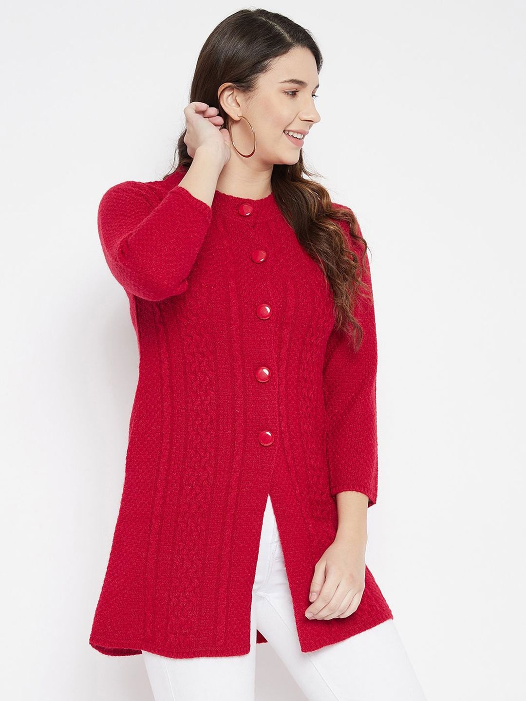 

Zigo Women Longline Cardigan, Red