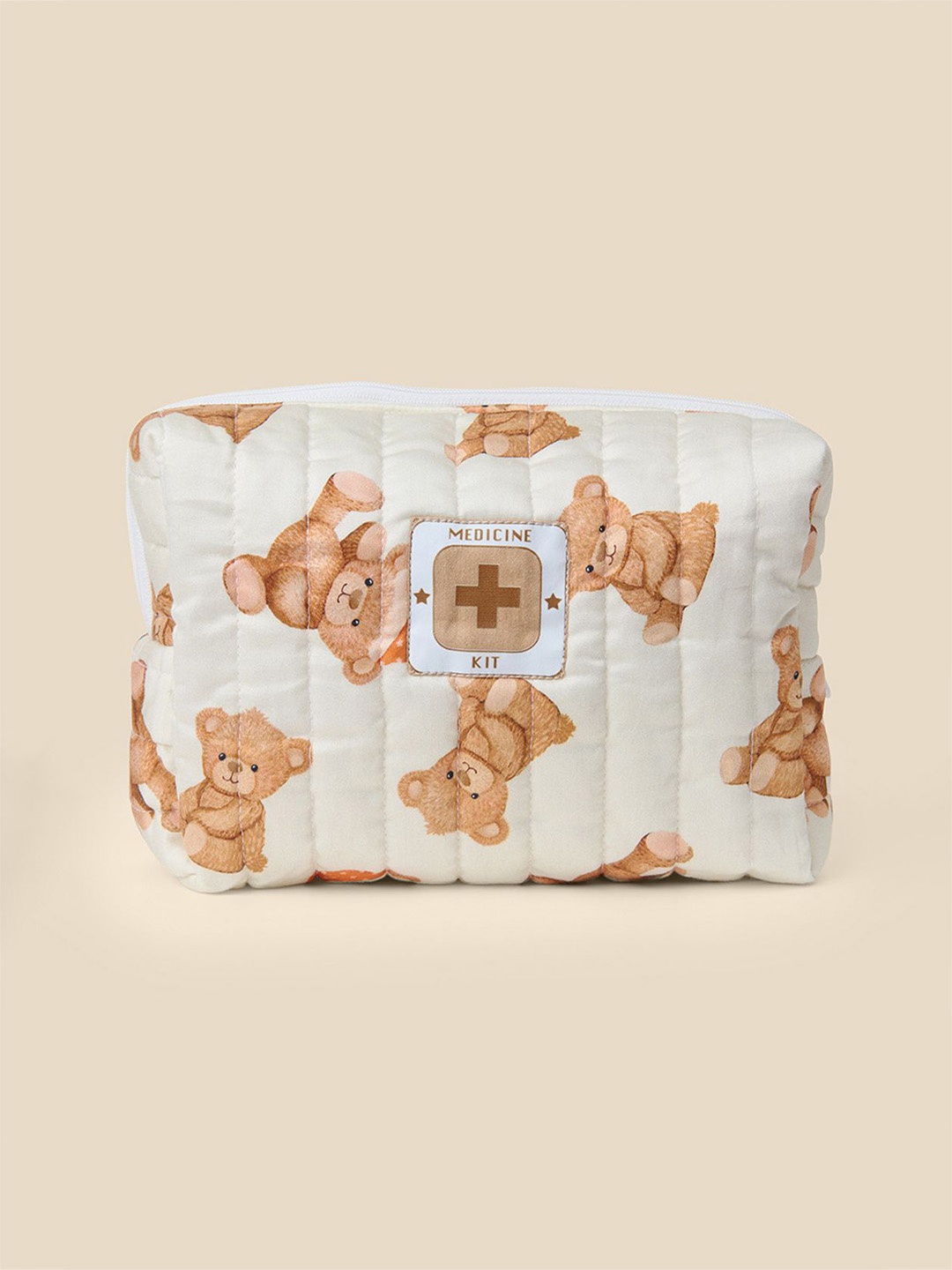 

Fancy Fluff Textured Organic Cotton Medicine Kit, Beige