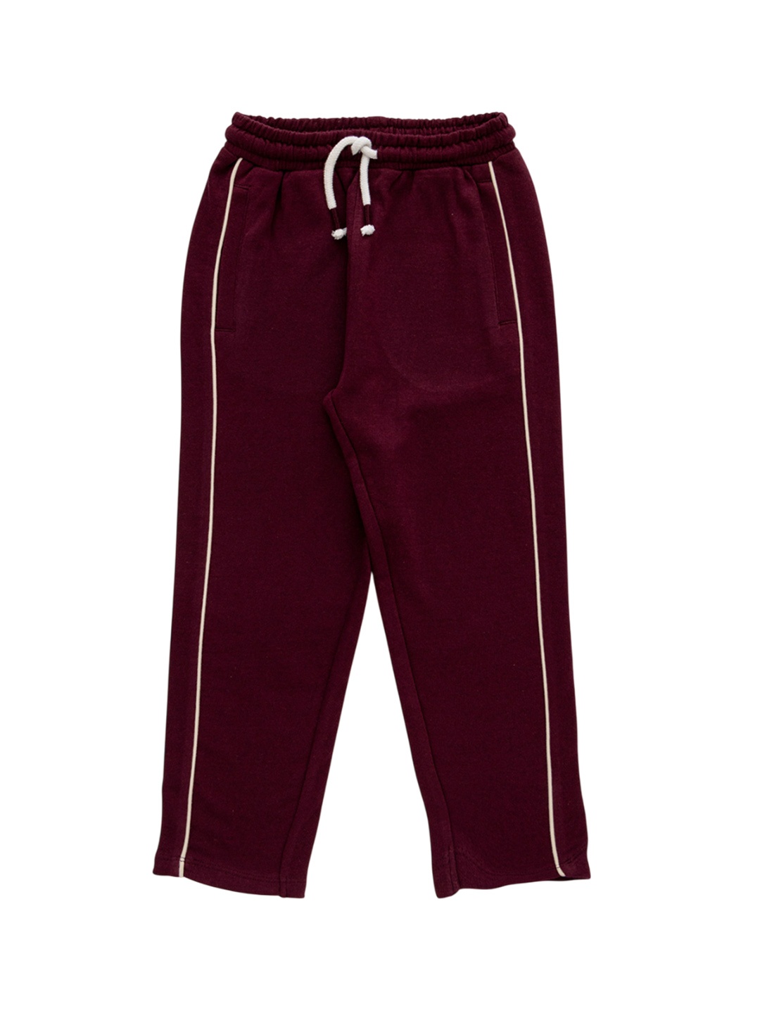 

JusCubs Boys Regular Fit Mid Rise Cotton Track Pants, Maroon