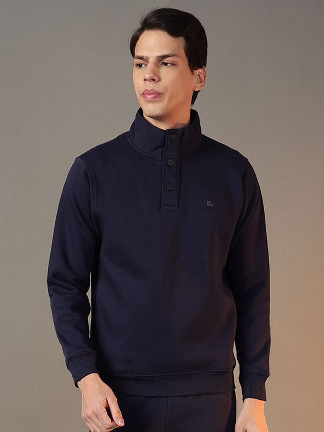 

FCK GOLD Men Pullover Sweatshirt, Navy blue