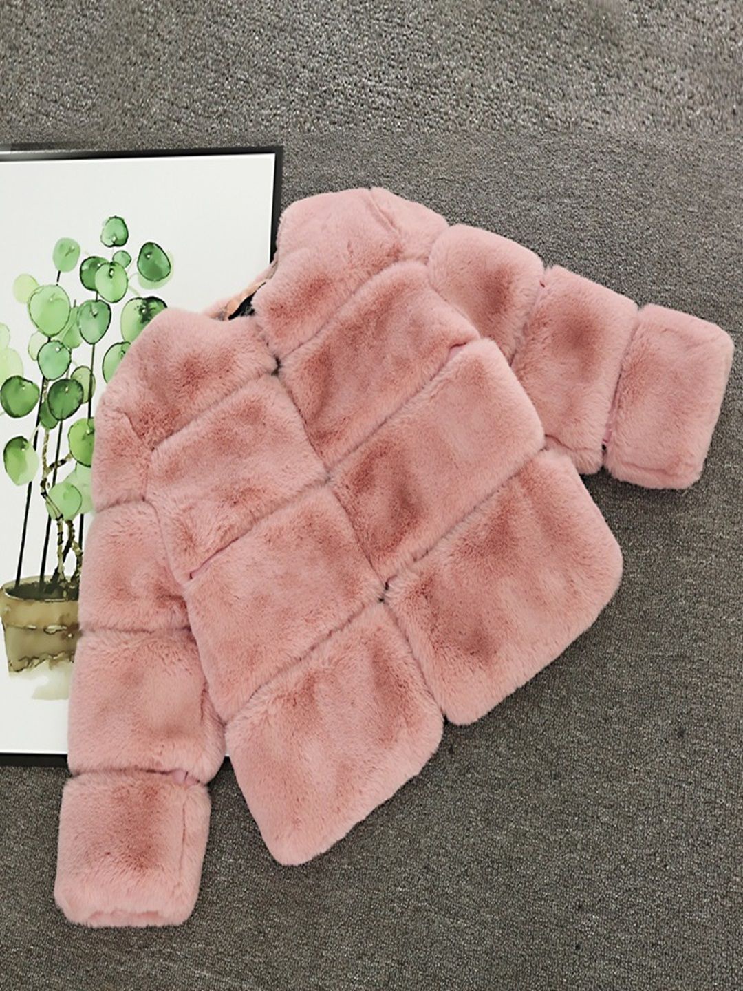 

Xsole Kids Single-Breasted Front-Open Winter Overcoat, Peach