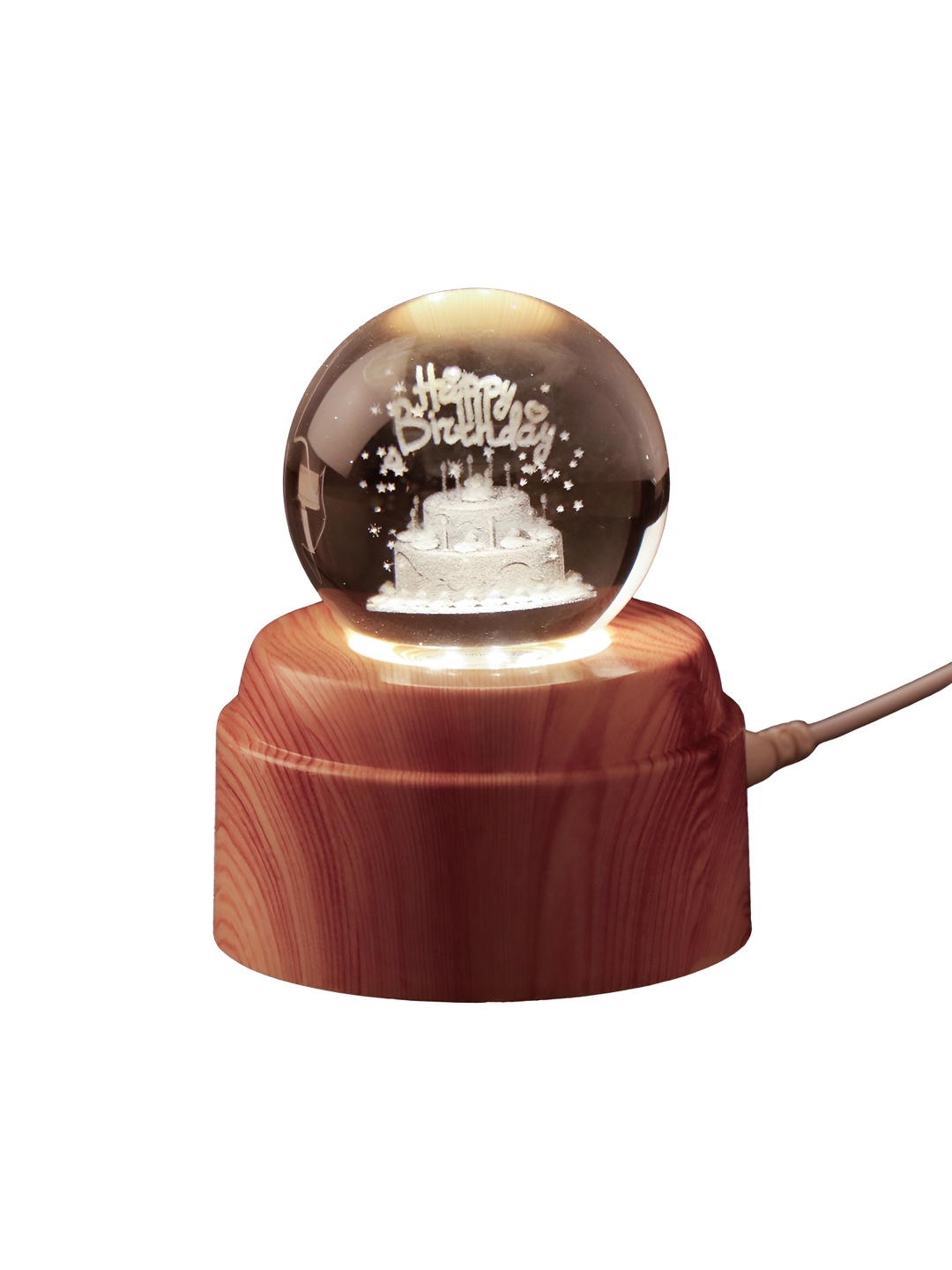 

Archies Happy Birthday Crystal Ball Lamp, White