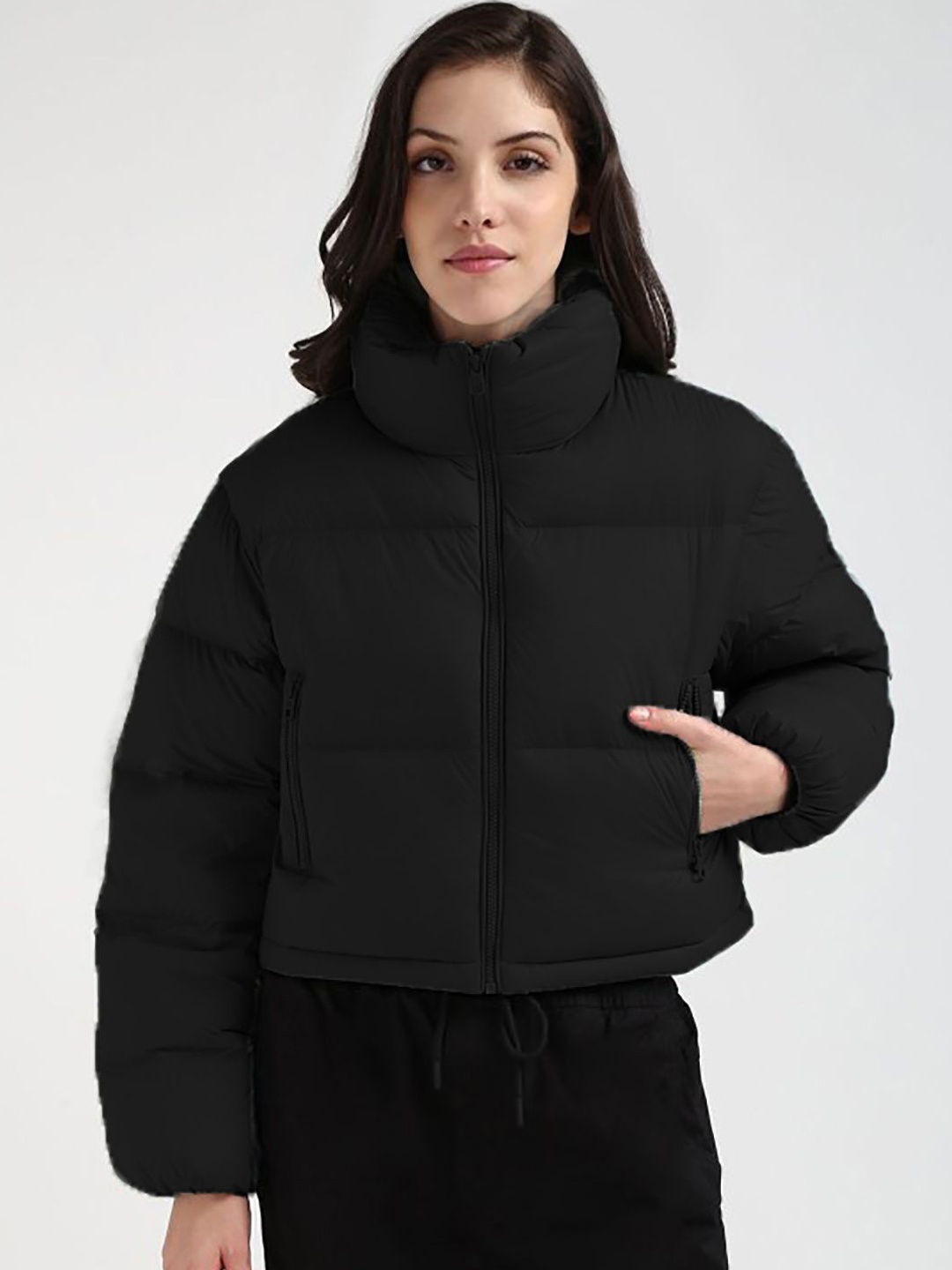 

Kotty Women Crop Puffer Jacket, Black