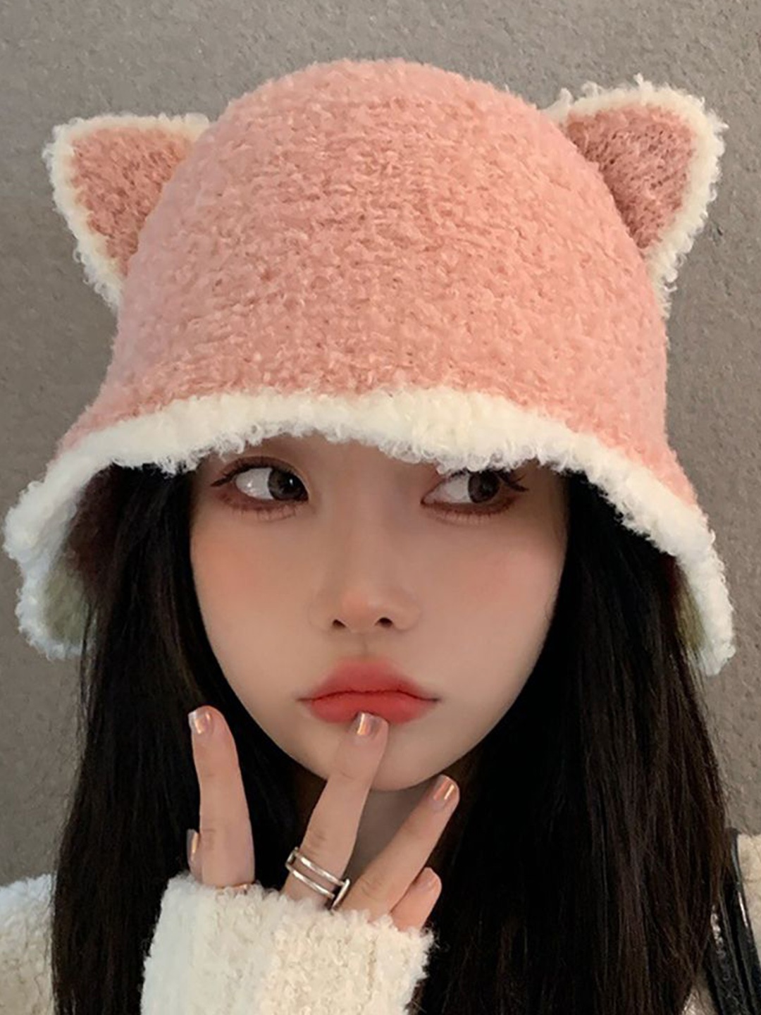 

StyleCast x Revolte Women Self Design Beanie, Pink