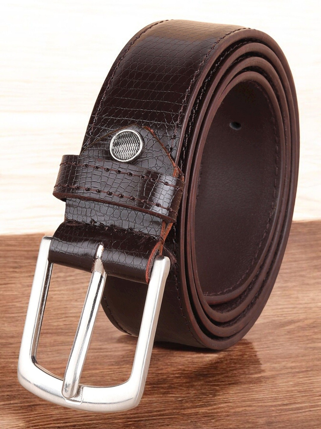

Metronaut Men Textured Belt, Brown