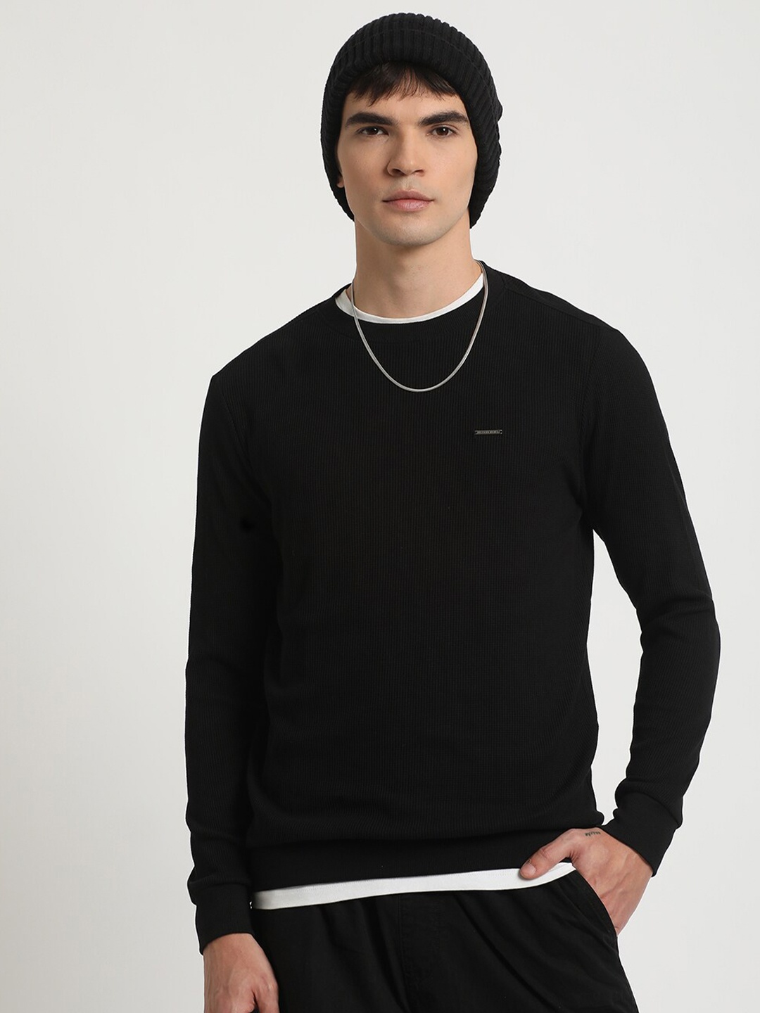 

THE BEAR HOUSE Cotton Slim Fit T-shirt, Black