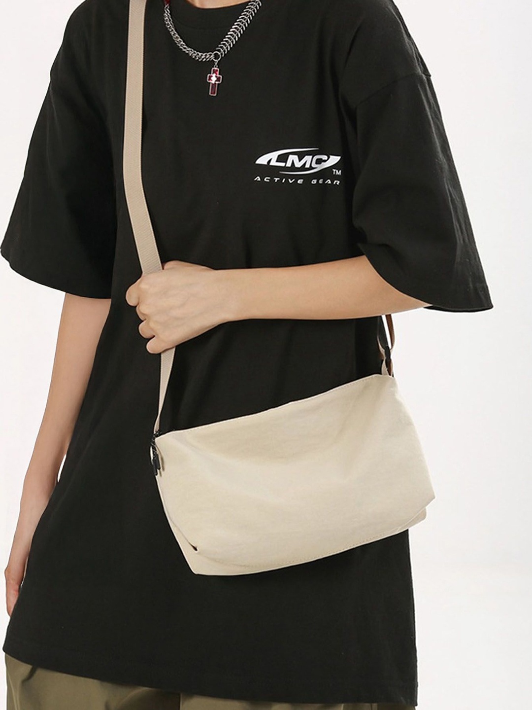 

StyleCast Beige Solid Stylish Crossbody Bag