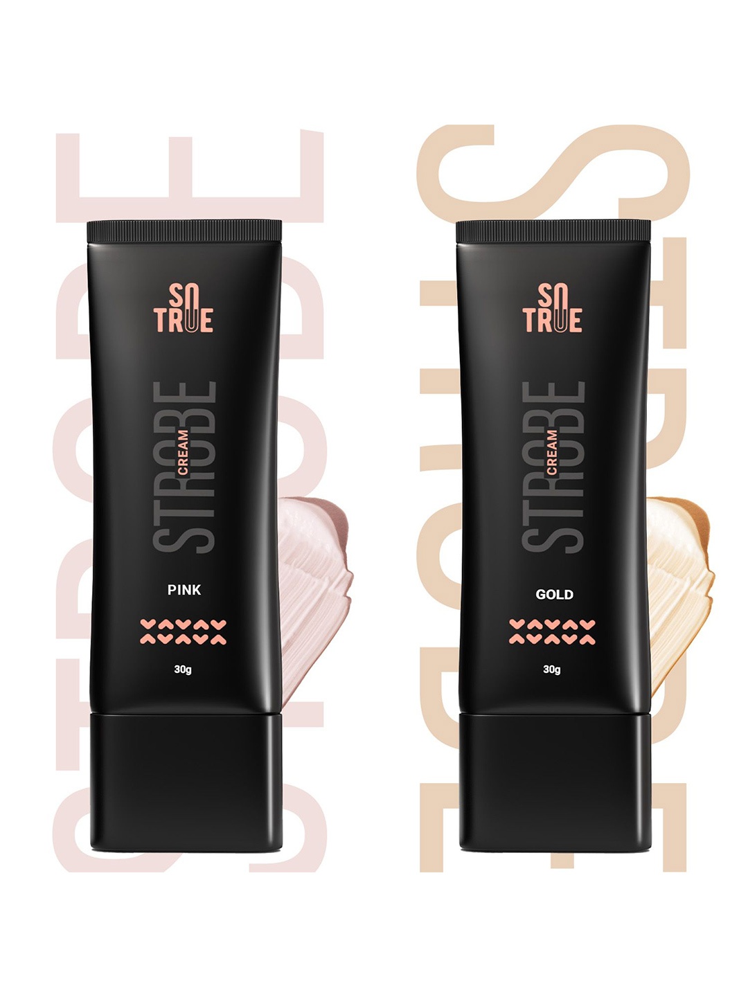 

SOTRUE Set Of 2 Strobe Cream Highlighter For Face Radiance- 30 g Each- Pink & Gold