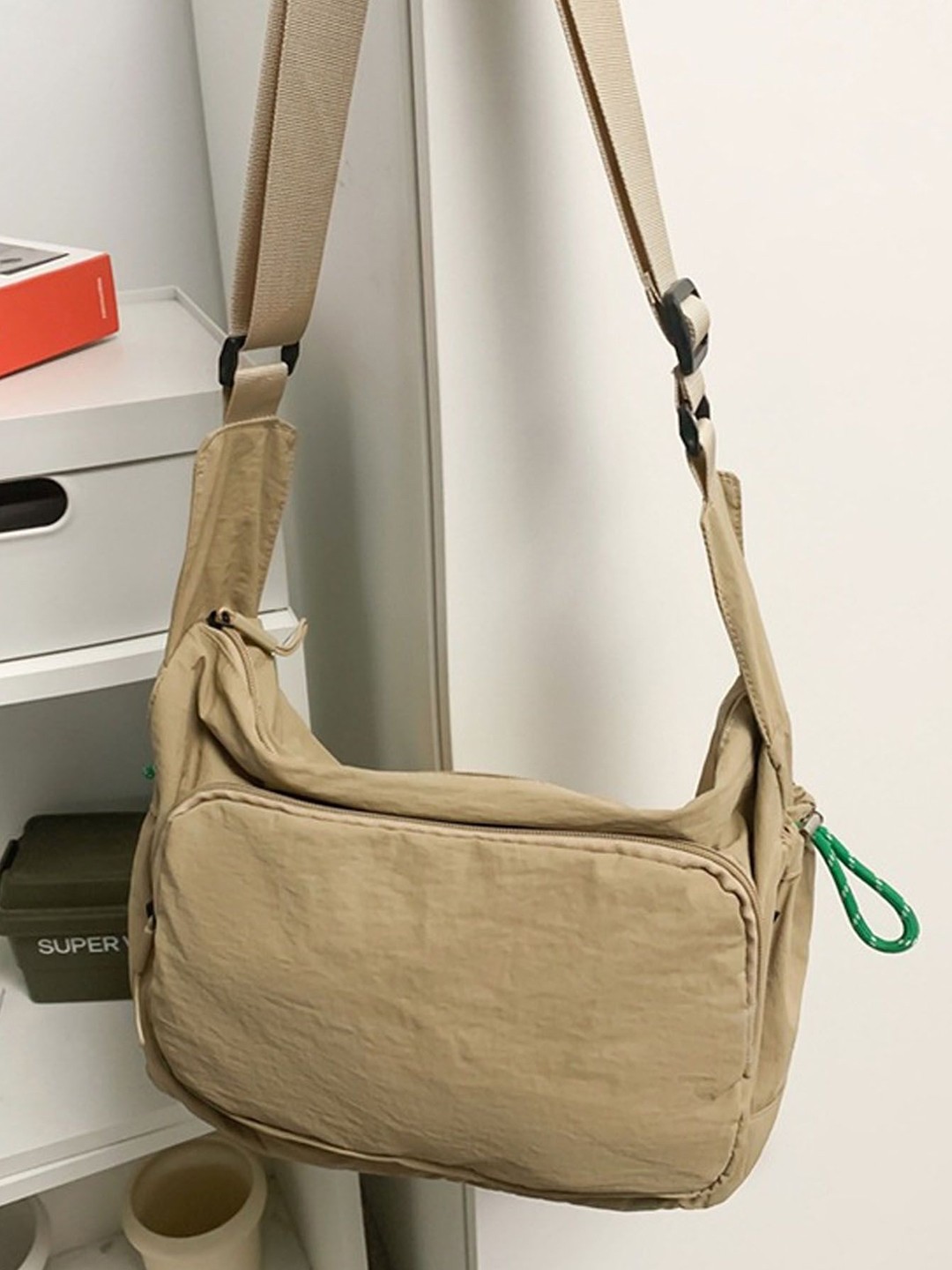 

StyleCast Beige Structured Side Bag