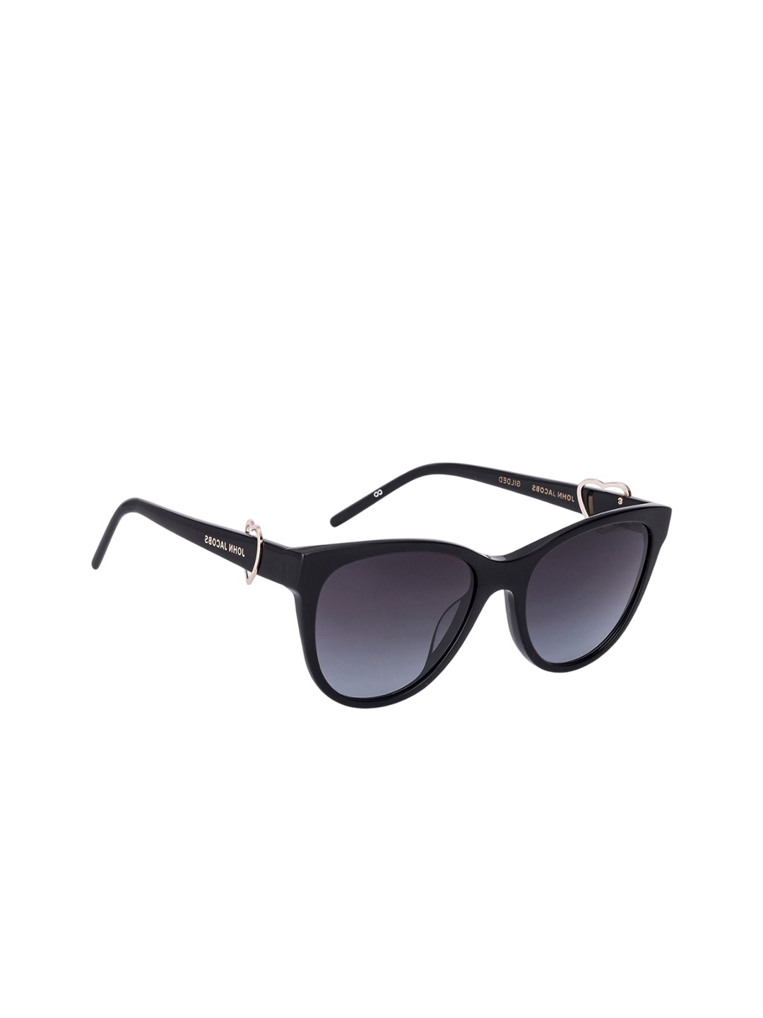 

John Jacobs Women Cateye Sunglasses with UV Protected Lens, Black