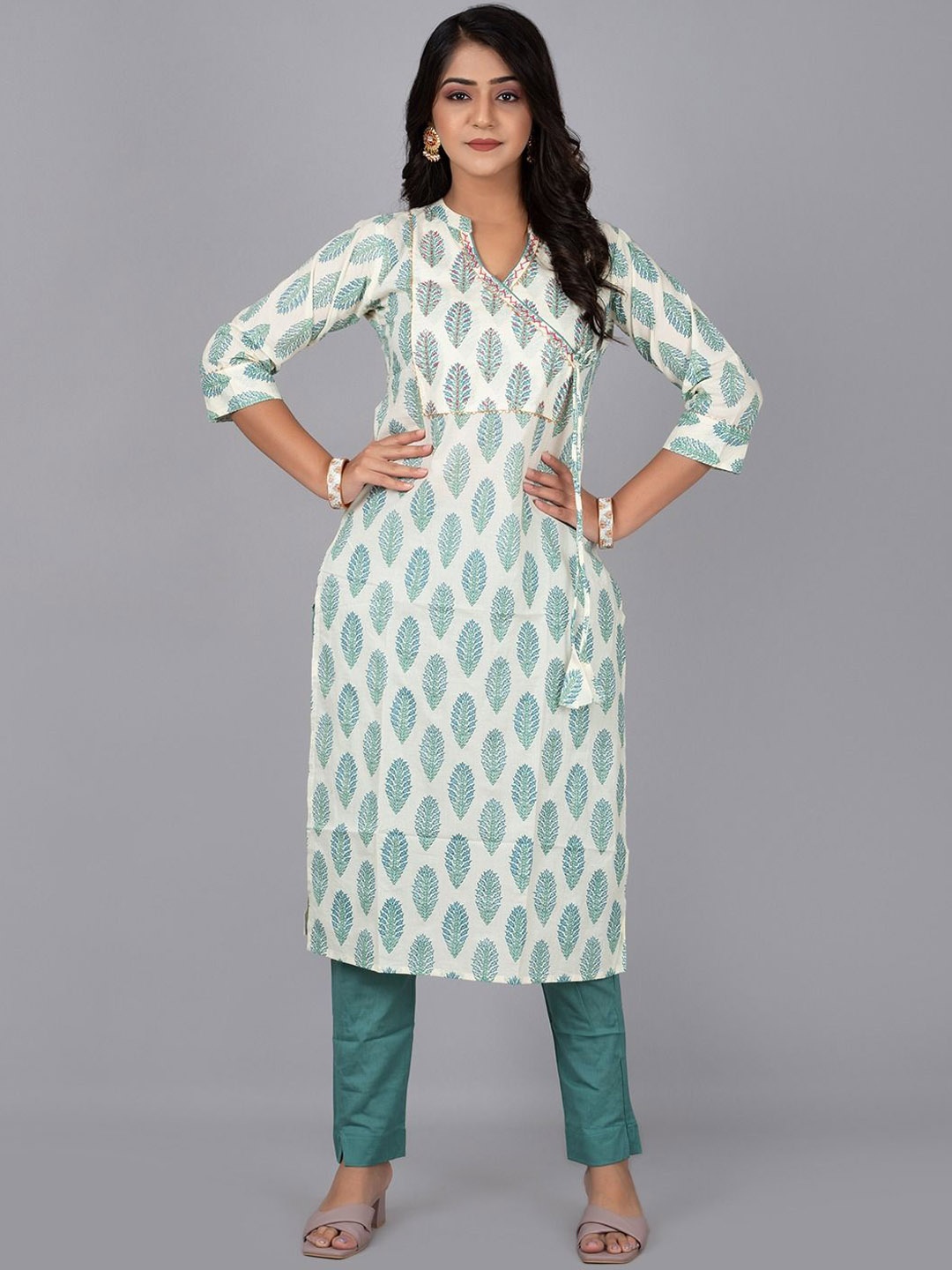 

Fashion Petals Women Printed Regular Kurta, White