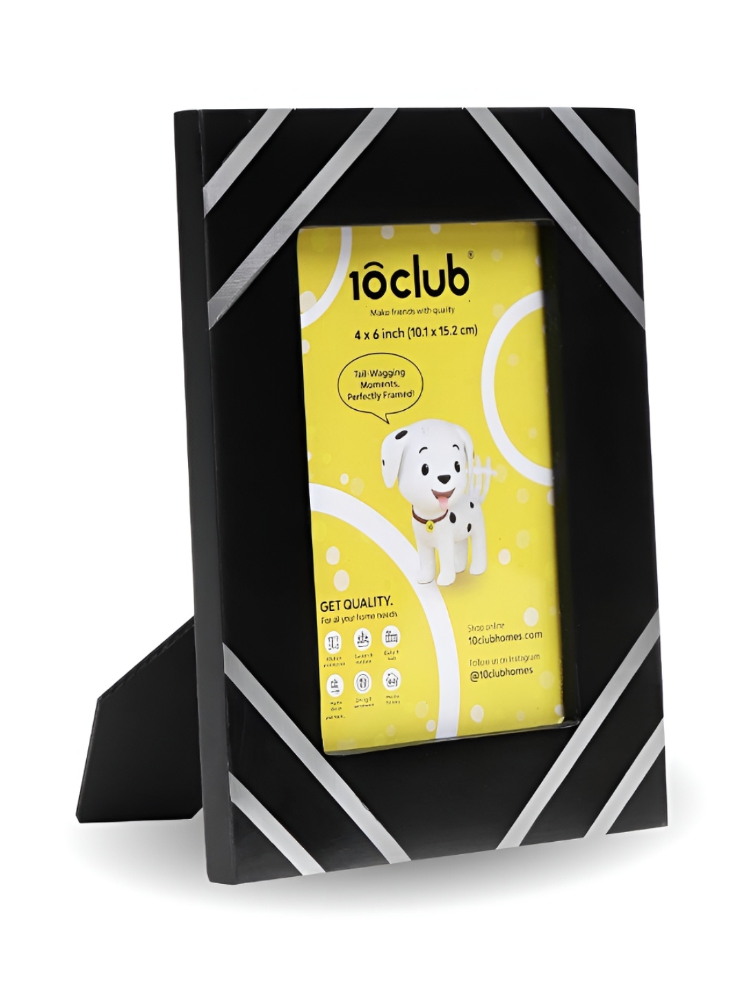 

10club Black & White MDF Table Photo Frames