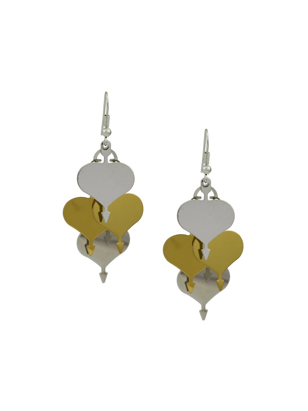 

HIGH TRENDZ Contemporary Drop Earrings, Silver