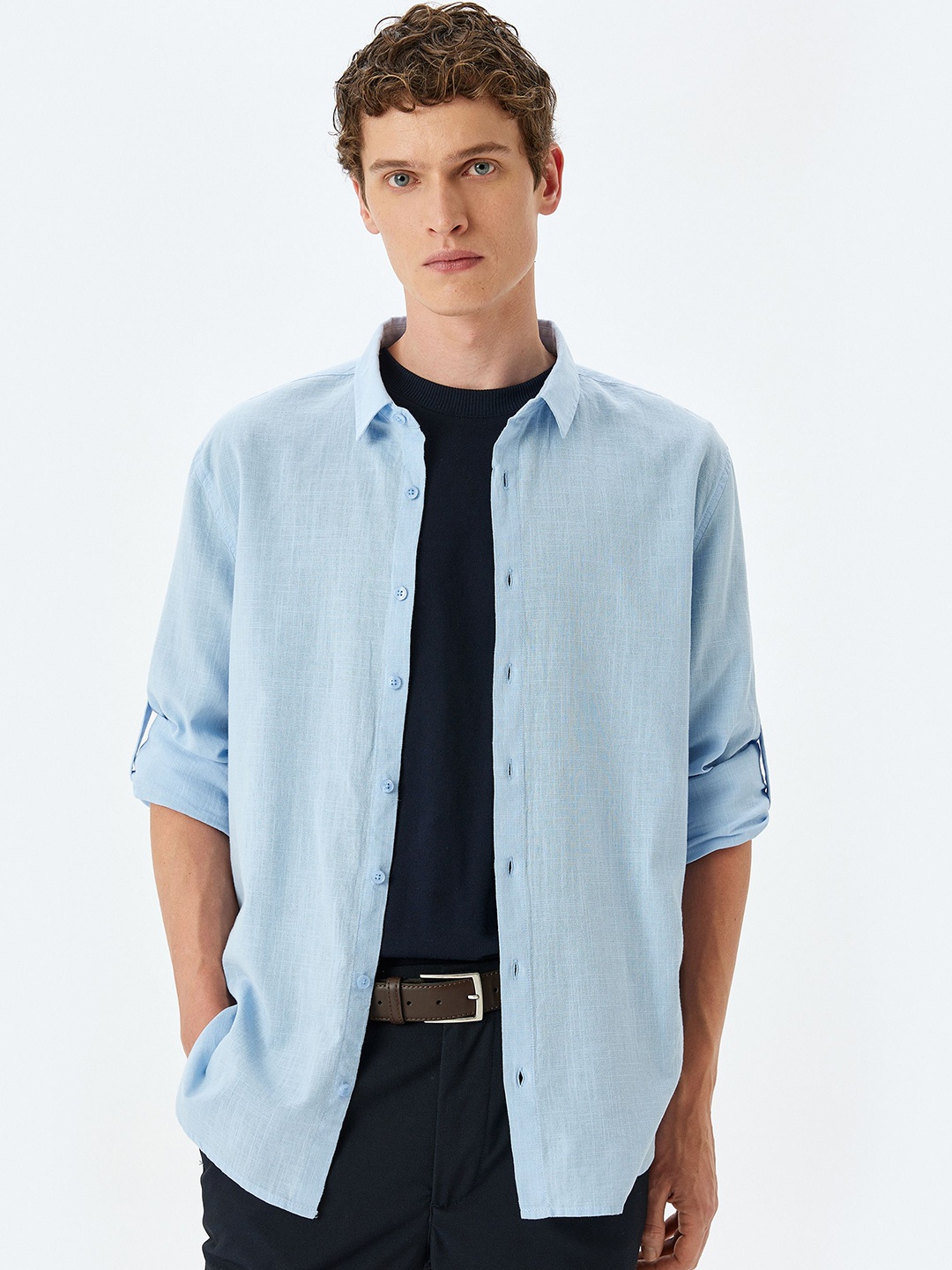 

Koton Men Opaque Casual Shirt, Blue