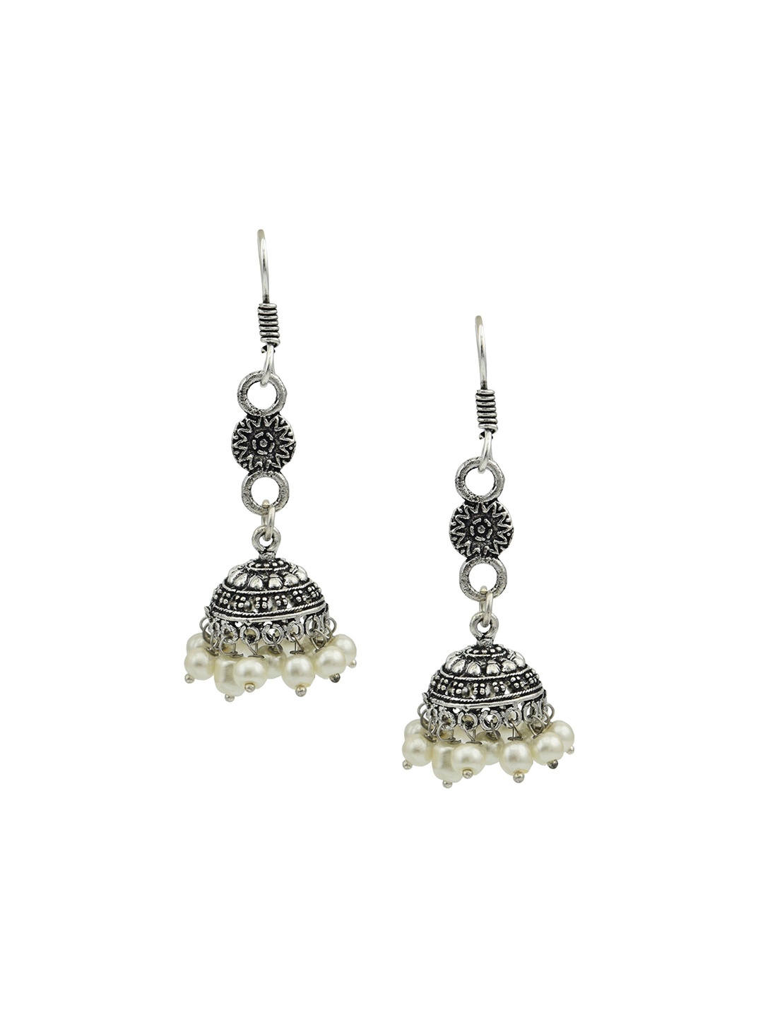 

HIGH TRENDZ Contemporary Jhumkas Earrings, Metallic