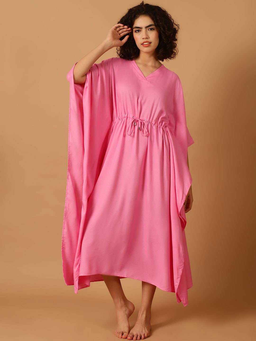 

Blissence Women Maxi Kaftan Nightdress, Pink