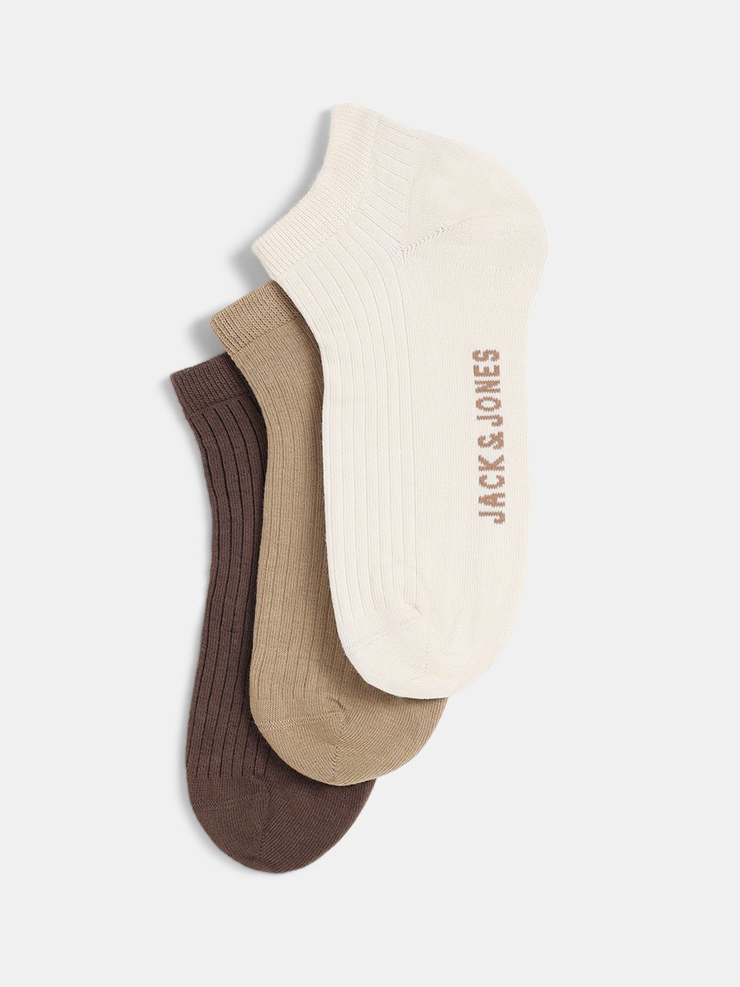 

Jack & Jones Pack Of 3 Men Multicolor Ankle Length Socks, Beige