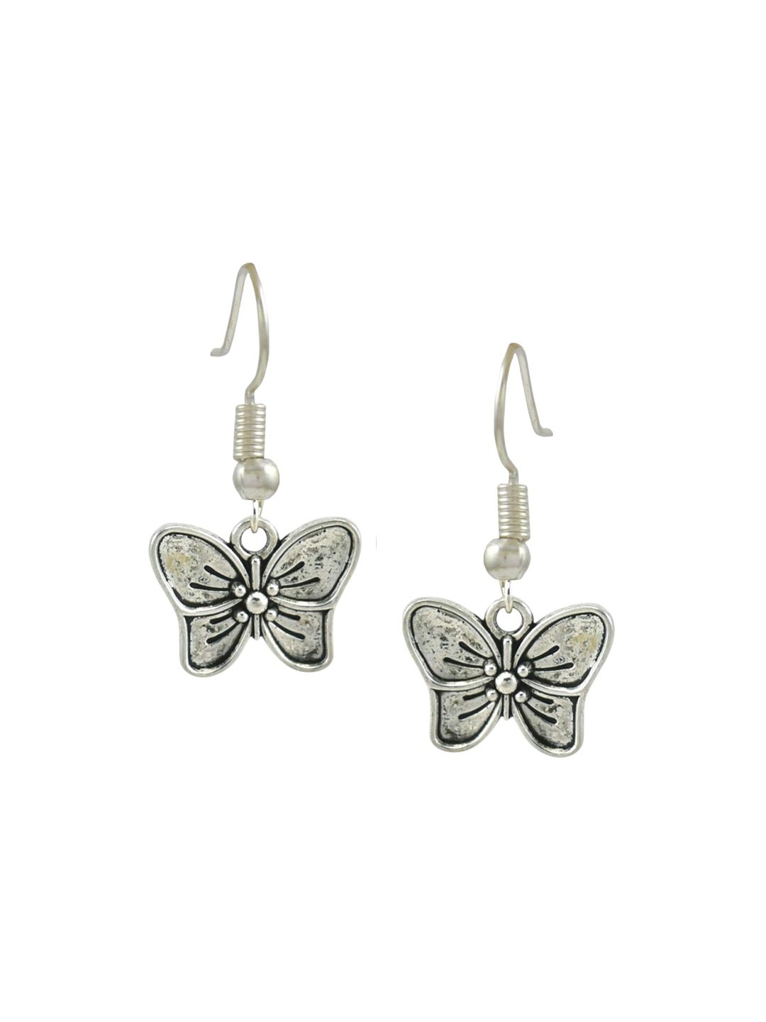 

HIGH TRENDZ Contemporary Drop Earrings, Silver