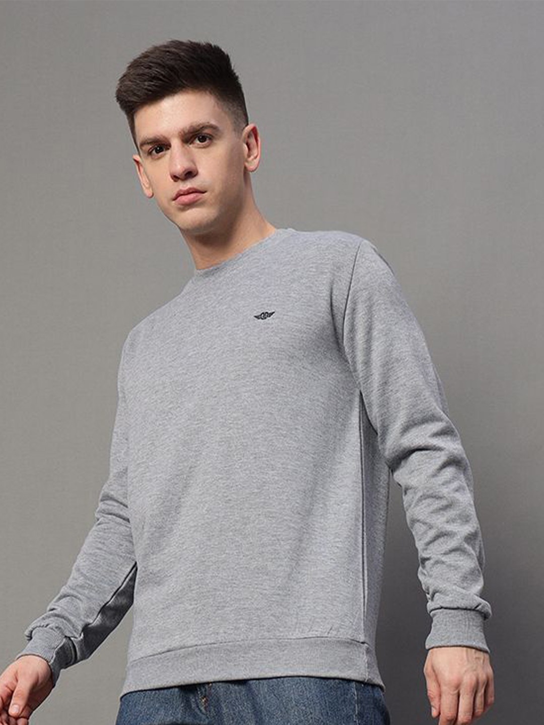 

GET GOLF Men Round Neck Sweatshirt, Grey