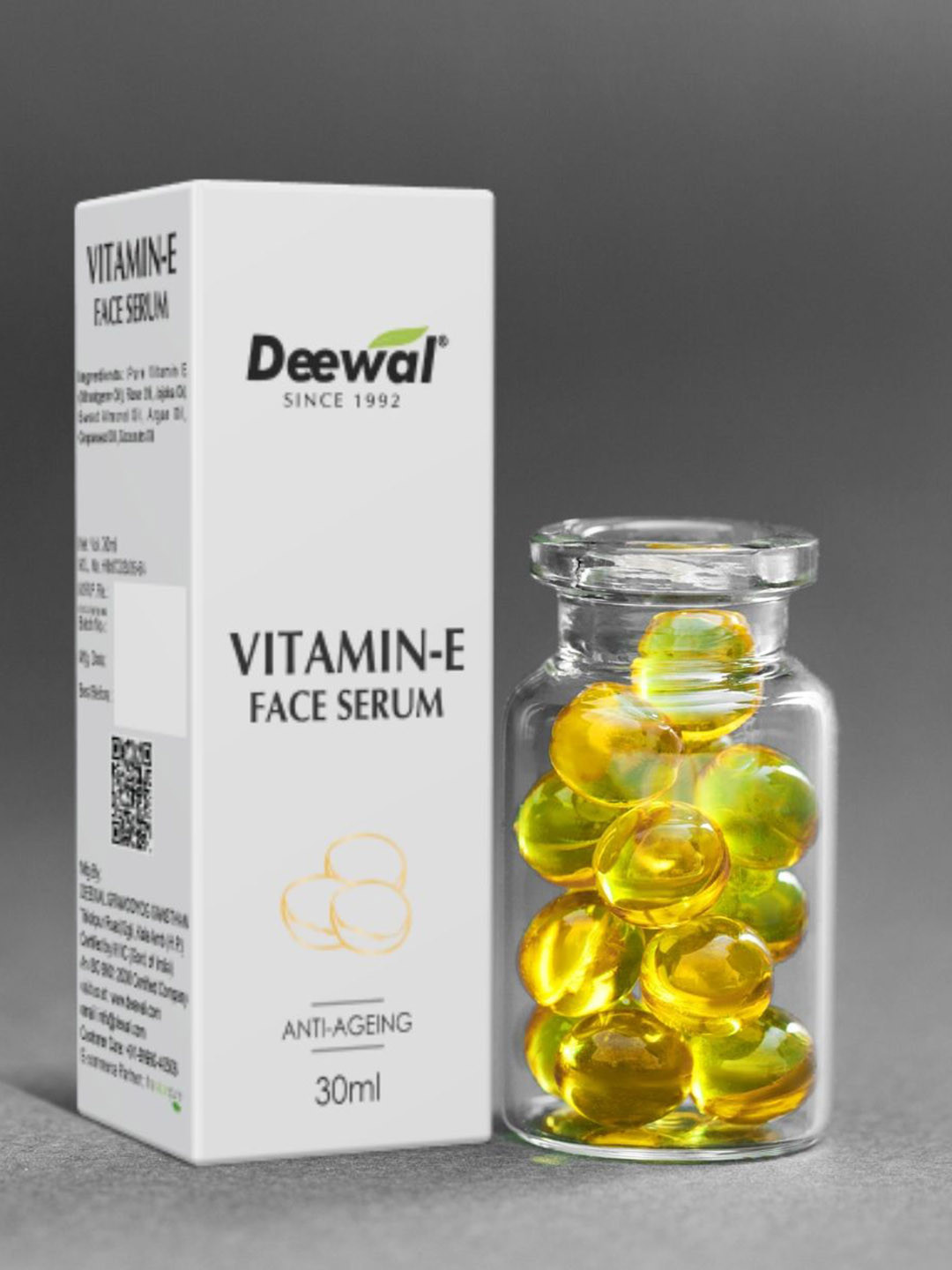 

DEEWAL Vitamin E Face Serum For Anti-Ageing- 30 ml, Yellow