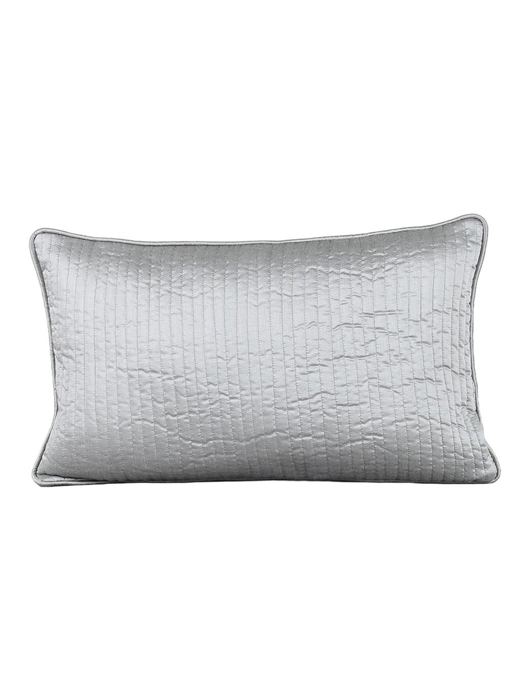 

India Circus by Krsnaa Mehta Silver-Toned Striped Rectangle Cushion Covers