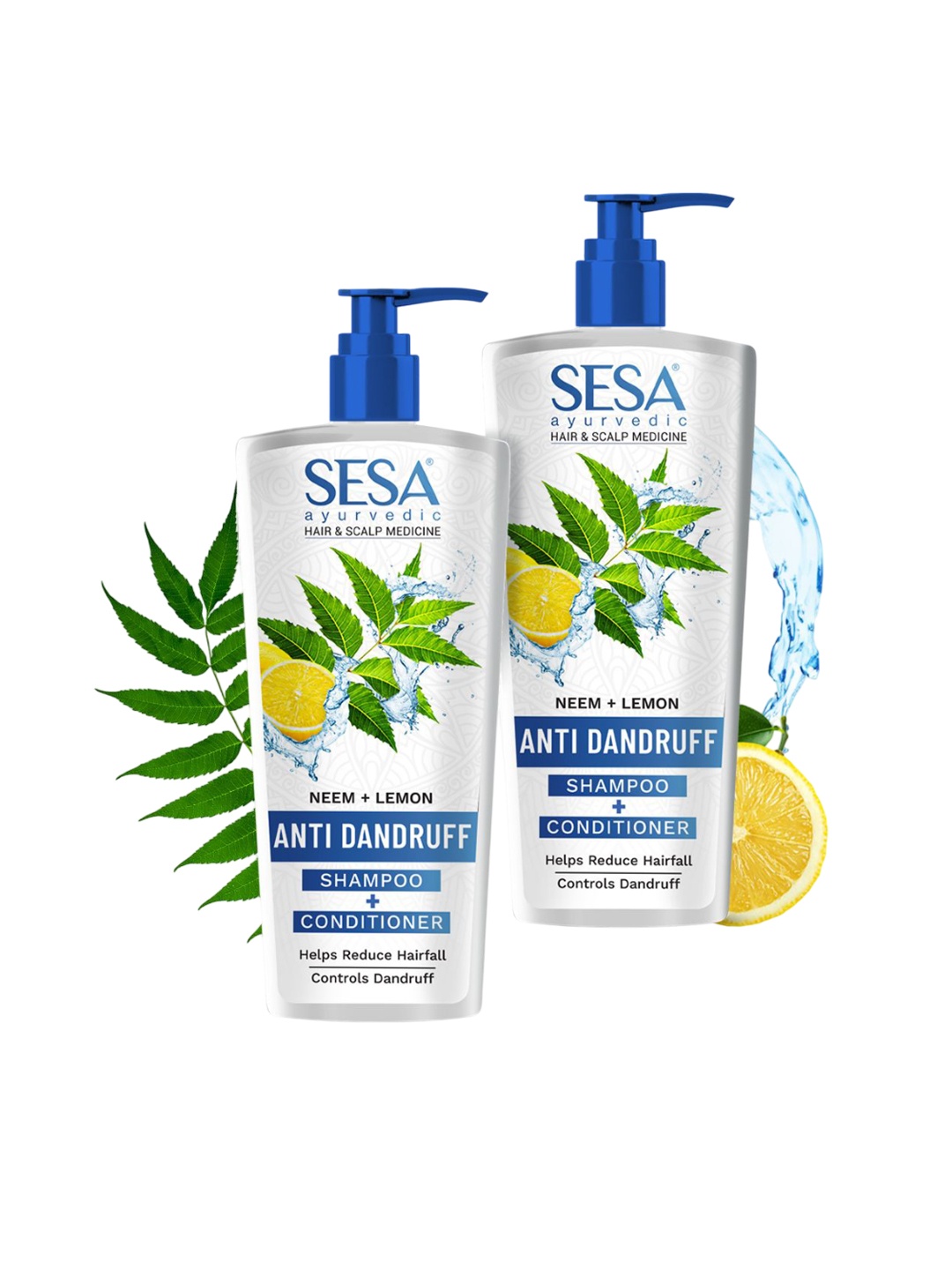 

Sesa Set Of 2 Ayurvedic Anti-Dandruff Shampoo- 500 ml Each, Transparent