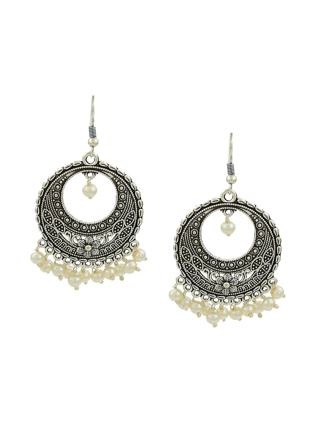 

HIGH TRENDZ Contemporary Drop Earrings, White