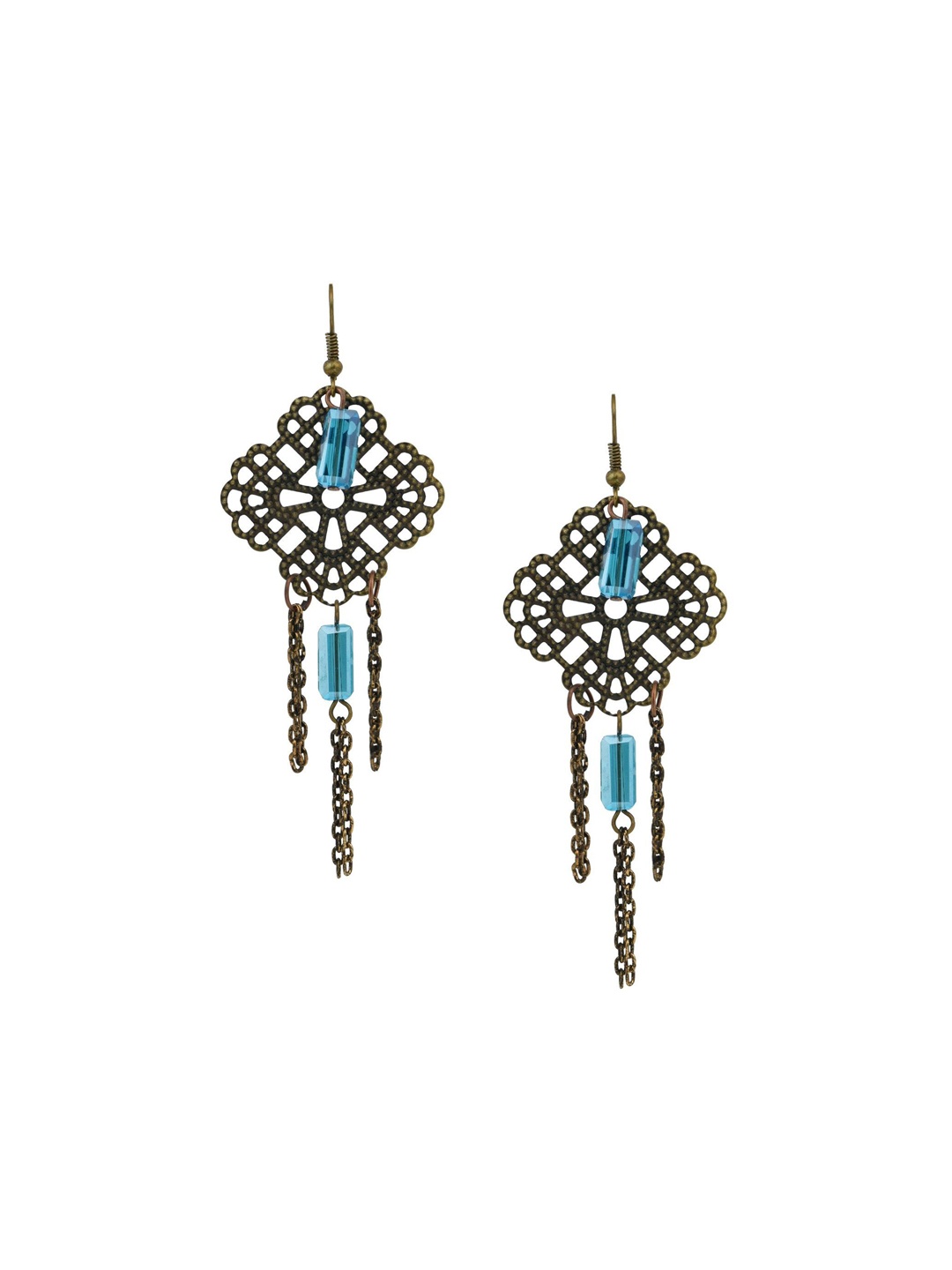 

HIGH TRENDZ Contemporary Drop Earrings, Metallic