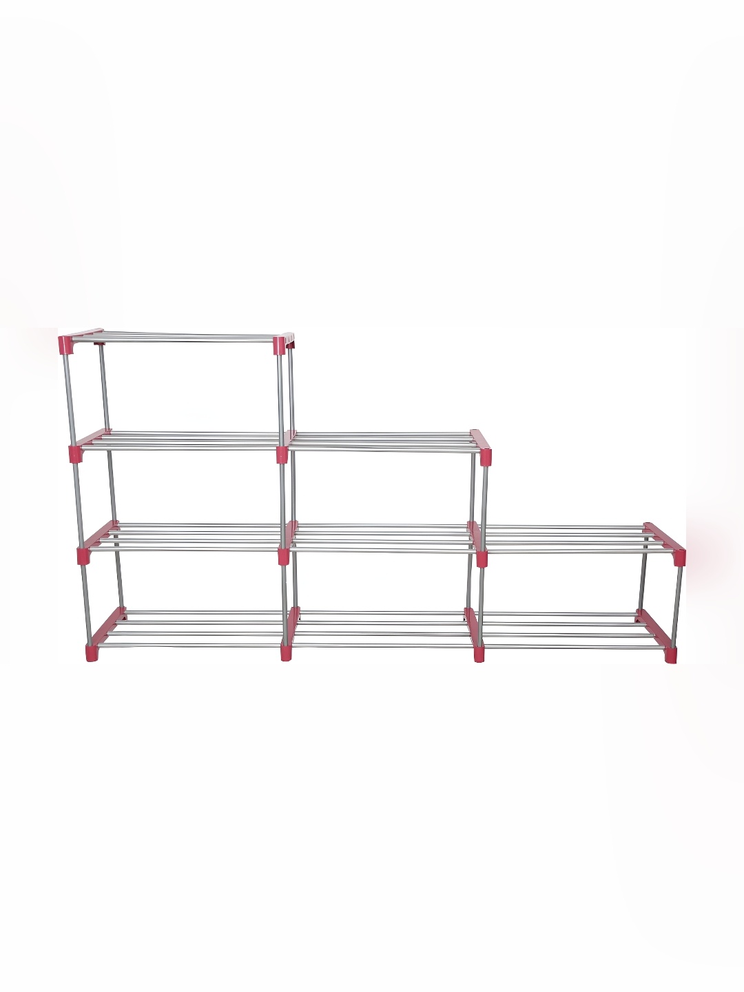 

Decent Hut Multipurpose Alloy Metal Books Storage 9 Shelve for Home, Pink