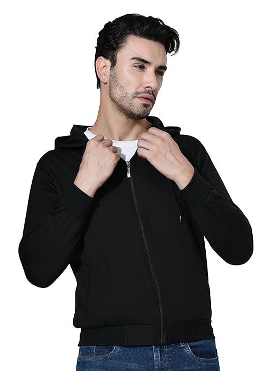 

GAINELL Men Hooded Sweatshirt, Black