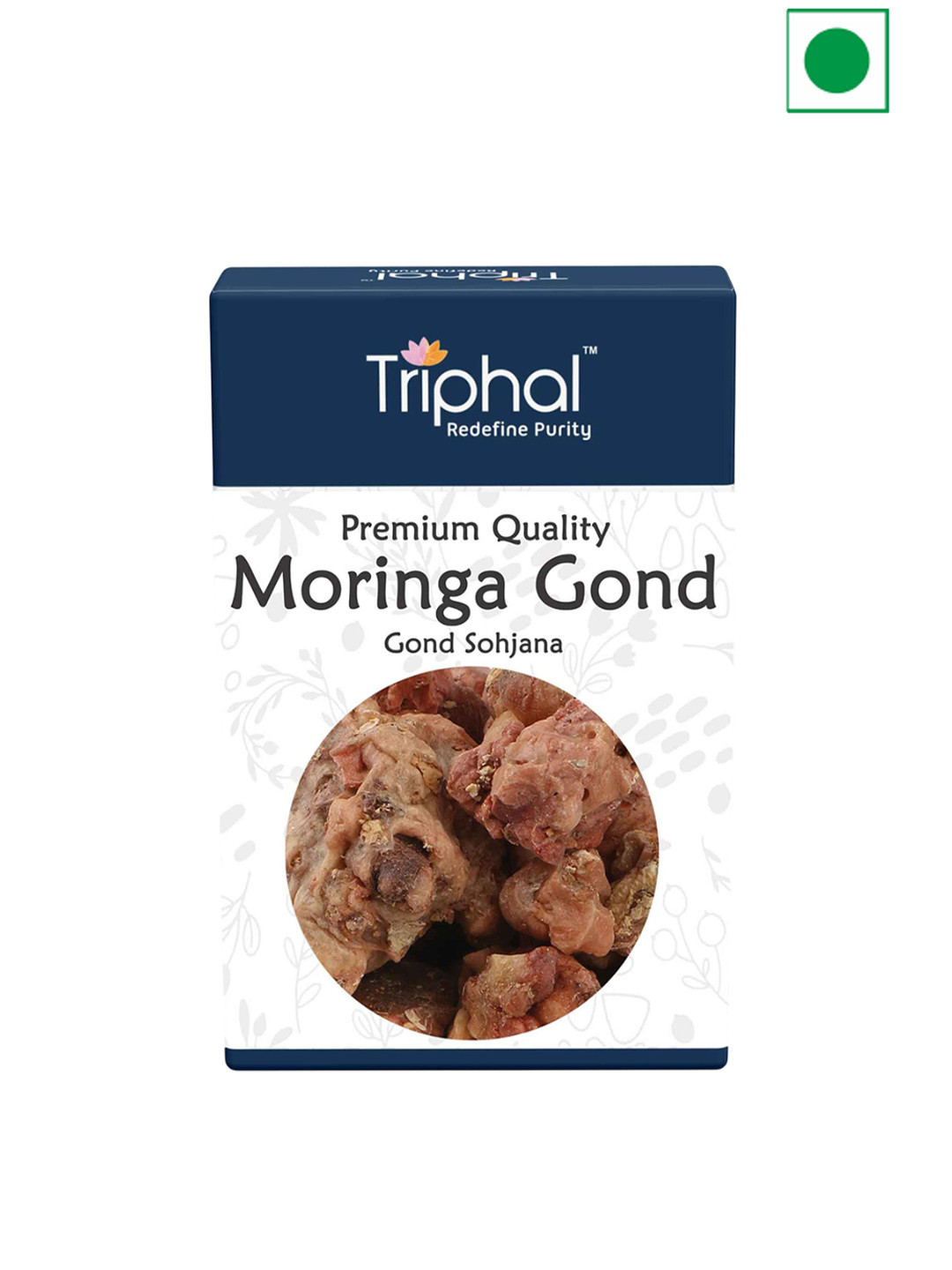 

Triphal Natural & Pure Edible Grade Moringa Gum Powder- 200 g, Blue