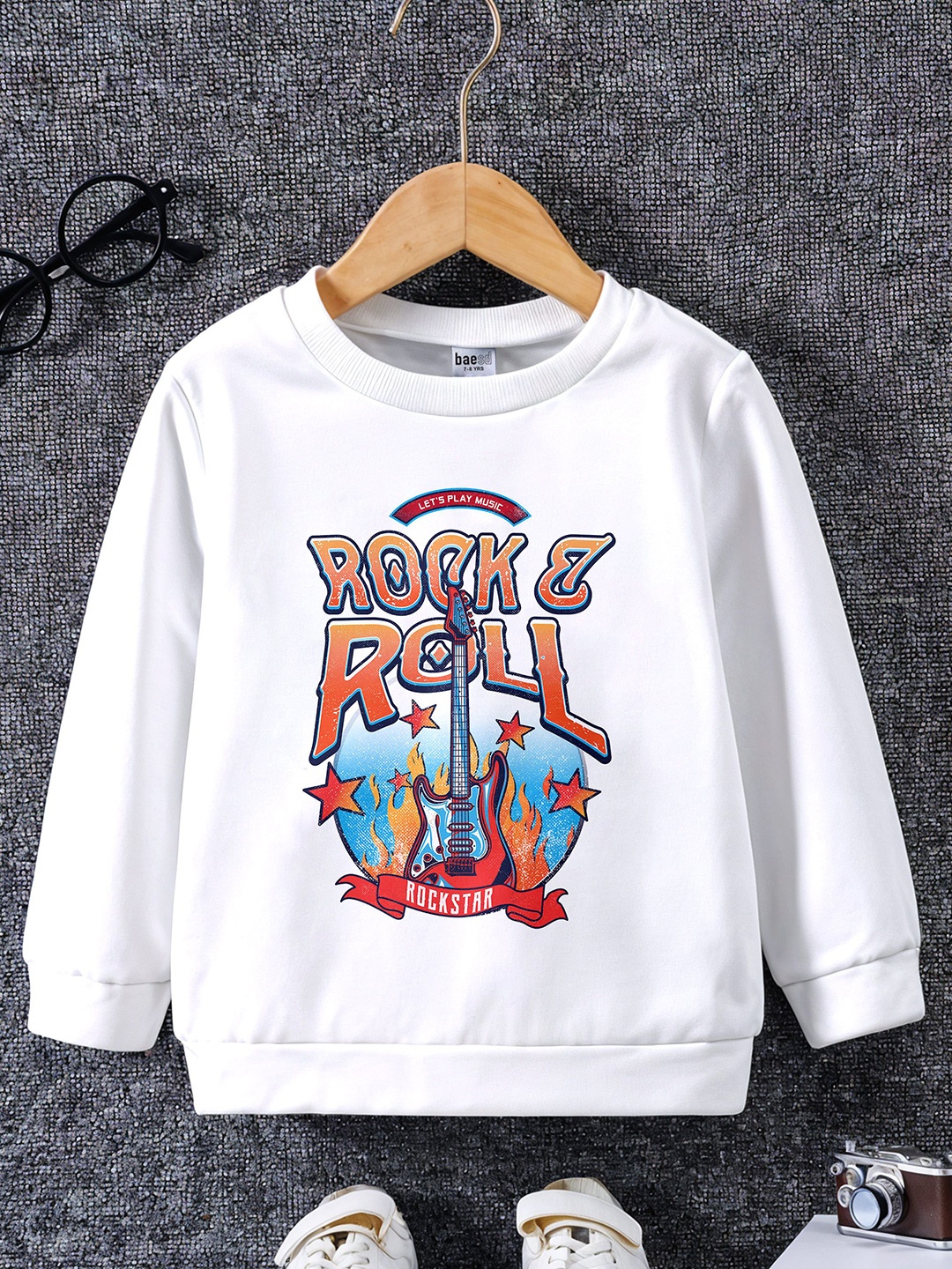 

BAESD Boys Graphic Printed Sweatshirt, Off white