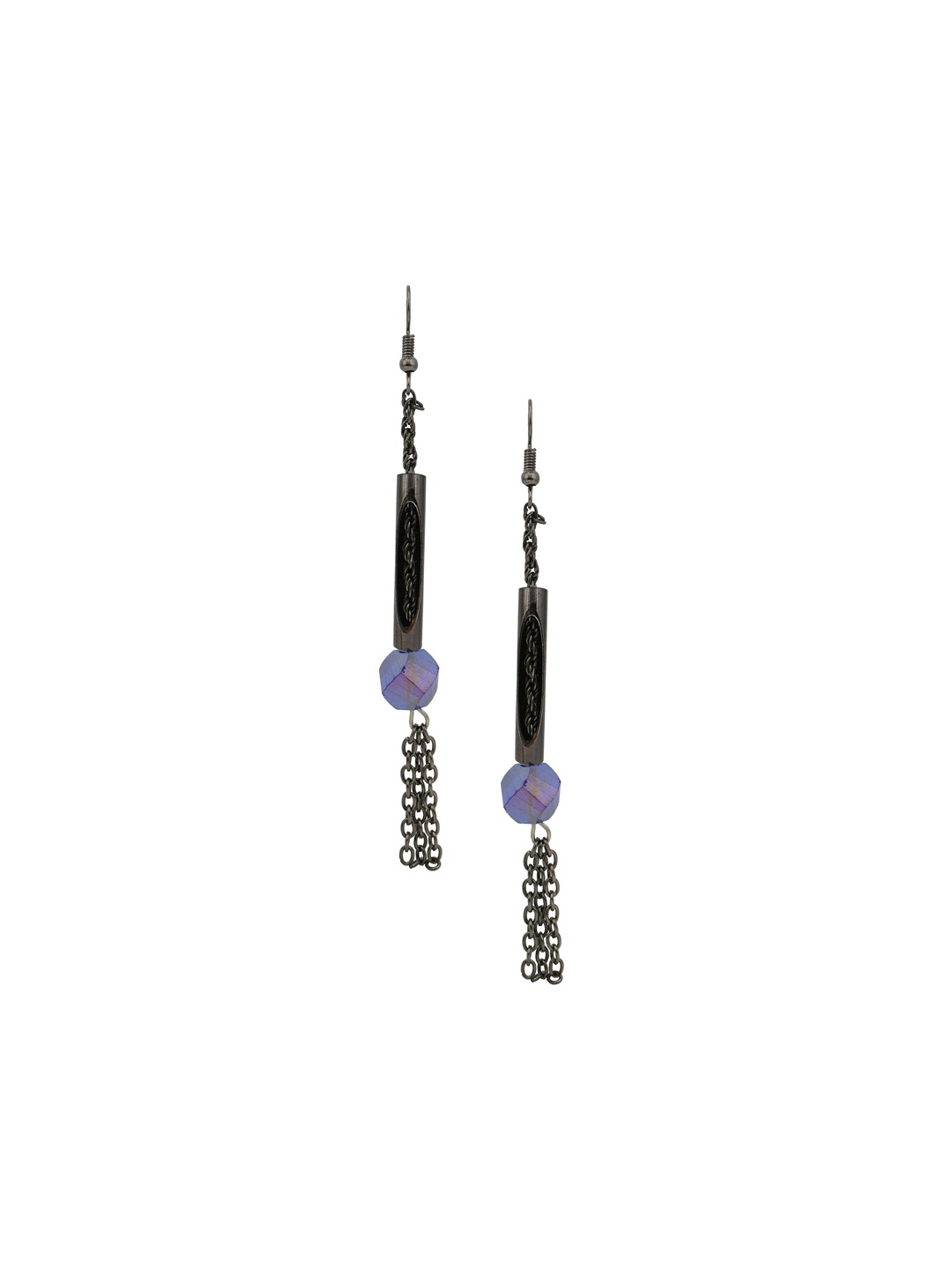 

HIGH TRENDZ Contemporary Drop Earrings, Silver