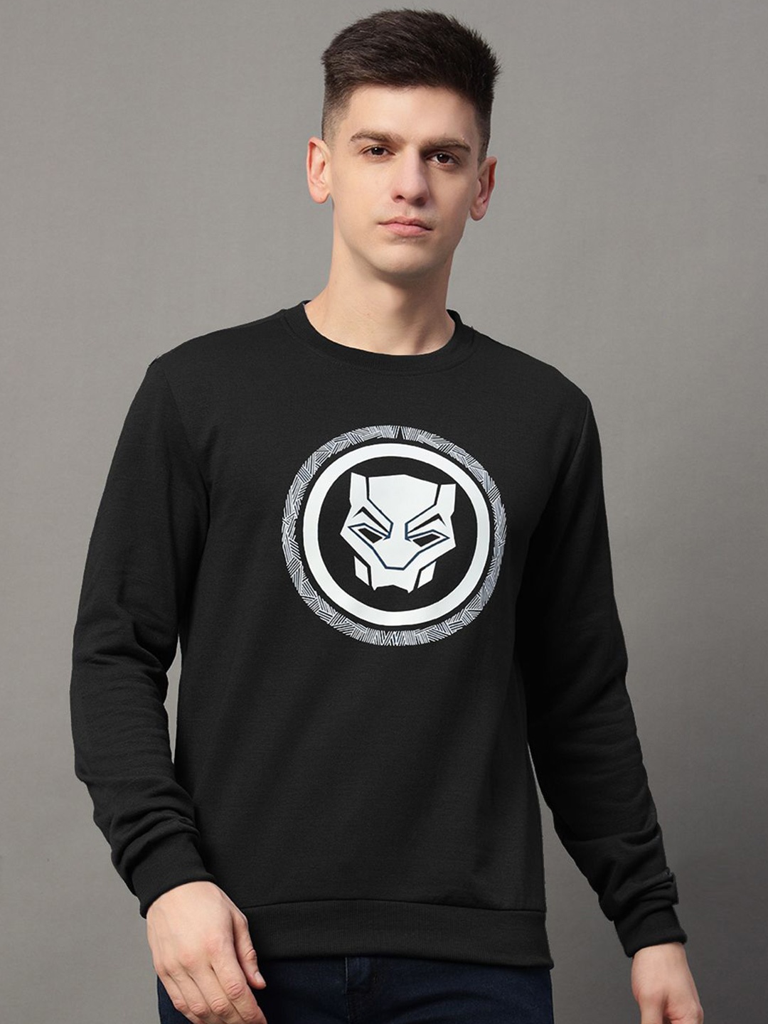 

GET GOLF Men Printed Pullover Sweatshirt, Black
