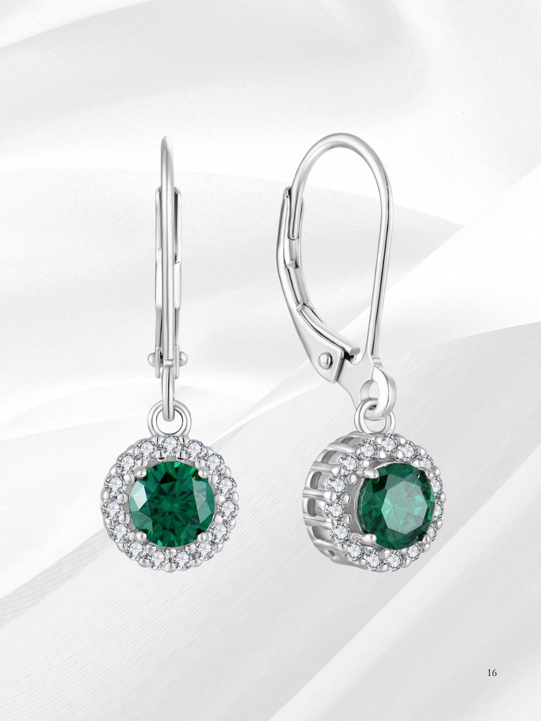 

BRD Jewelry Contemporary Drop Earrings, Green