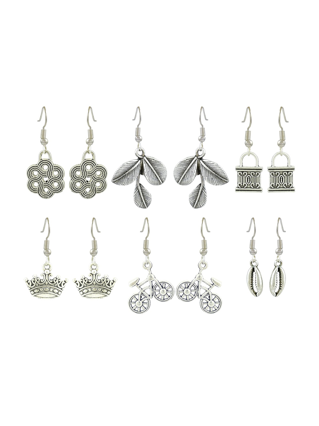 

HIGH TRENDZ Contemporary Hoop Earrings, Silver
