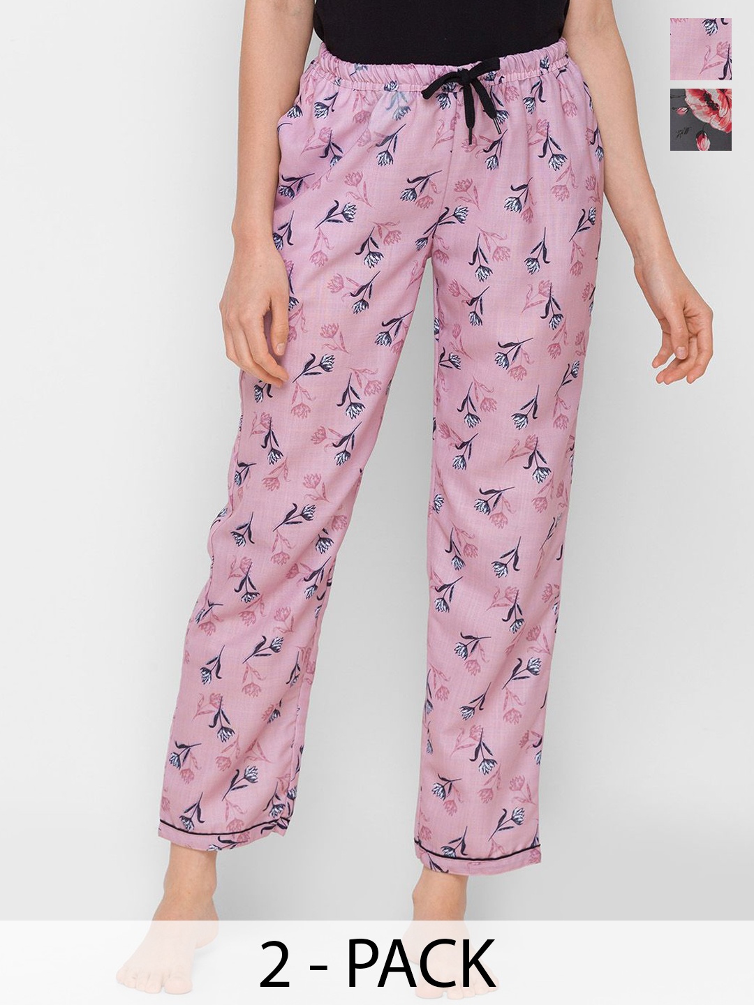 

FashionRack Women Pack of 2 Printed Lounge Pants, Multi