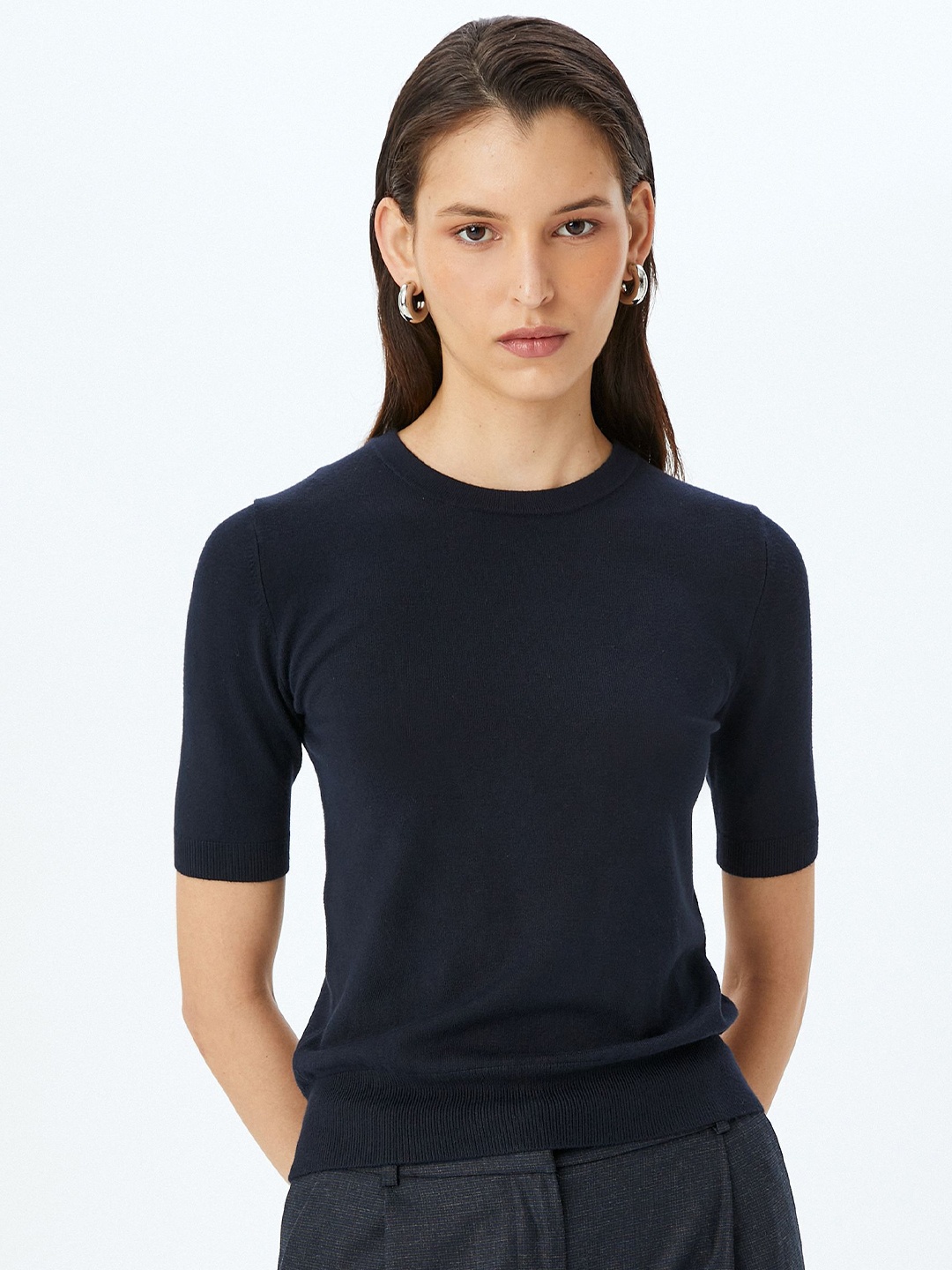 

Koton Women Pullover Sweater, Navy blue