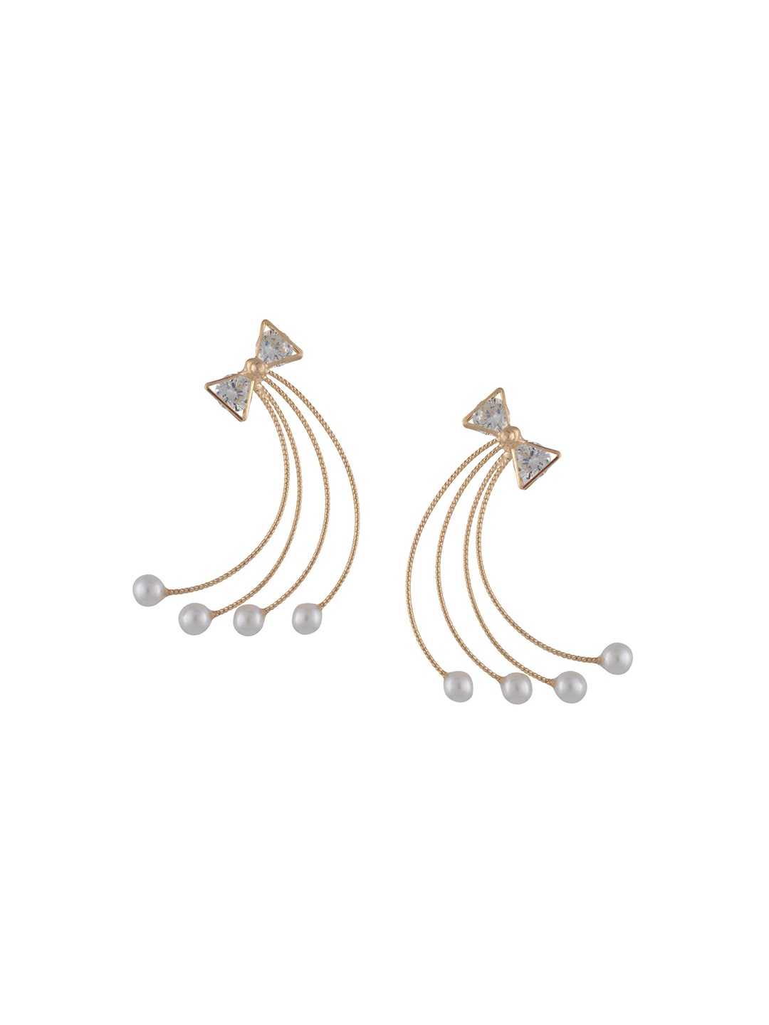 

HIGH TRENDZ Contemporary Drop Earrings, Gold