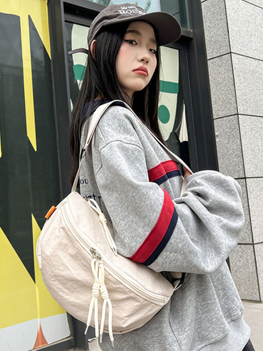 

StyleCast White Structured Casual Side Bag