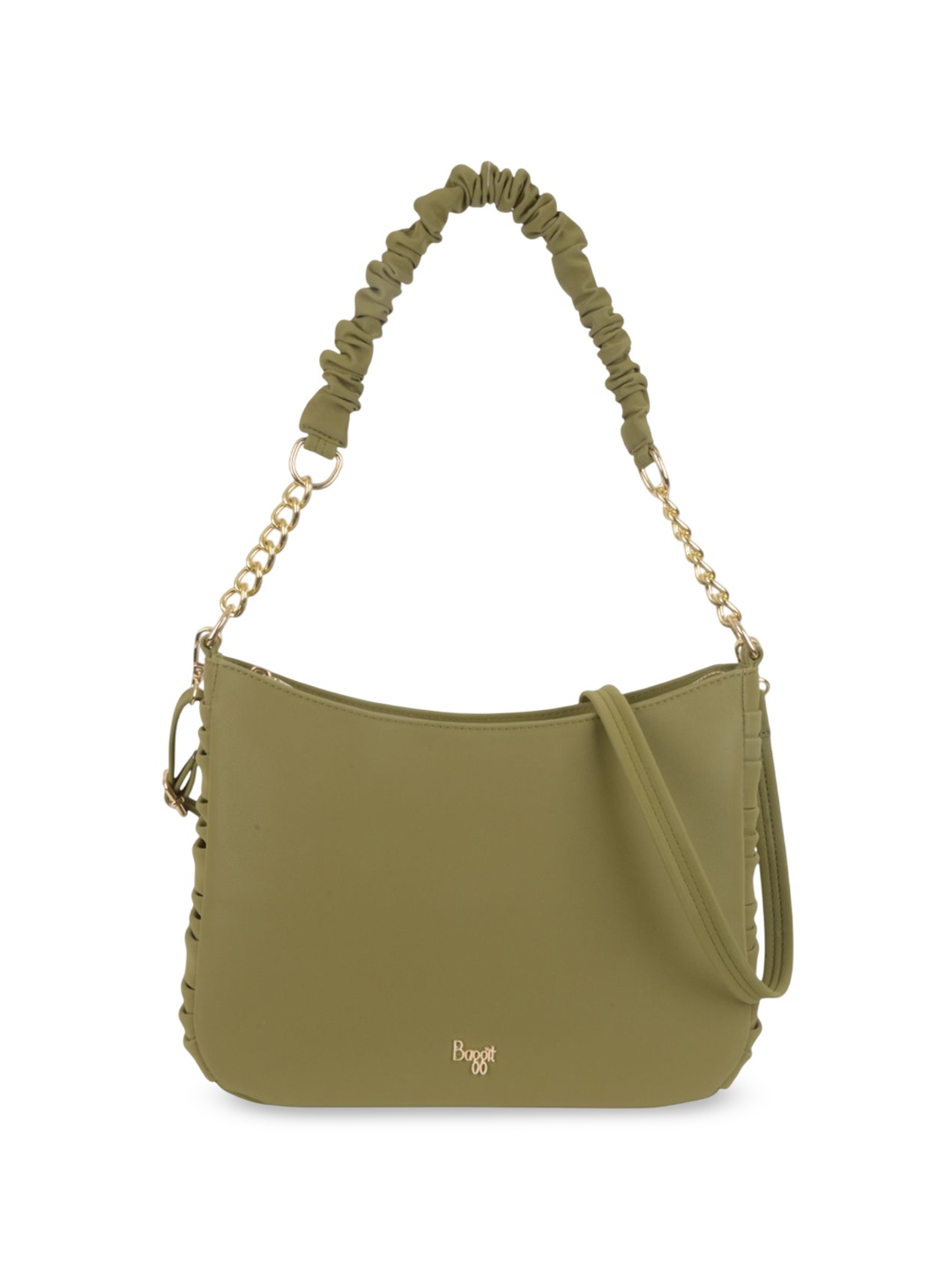 

Baggit PU Half Moon Hobo Bag, Green