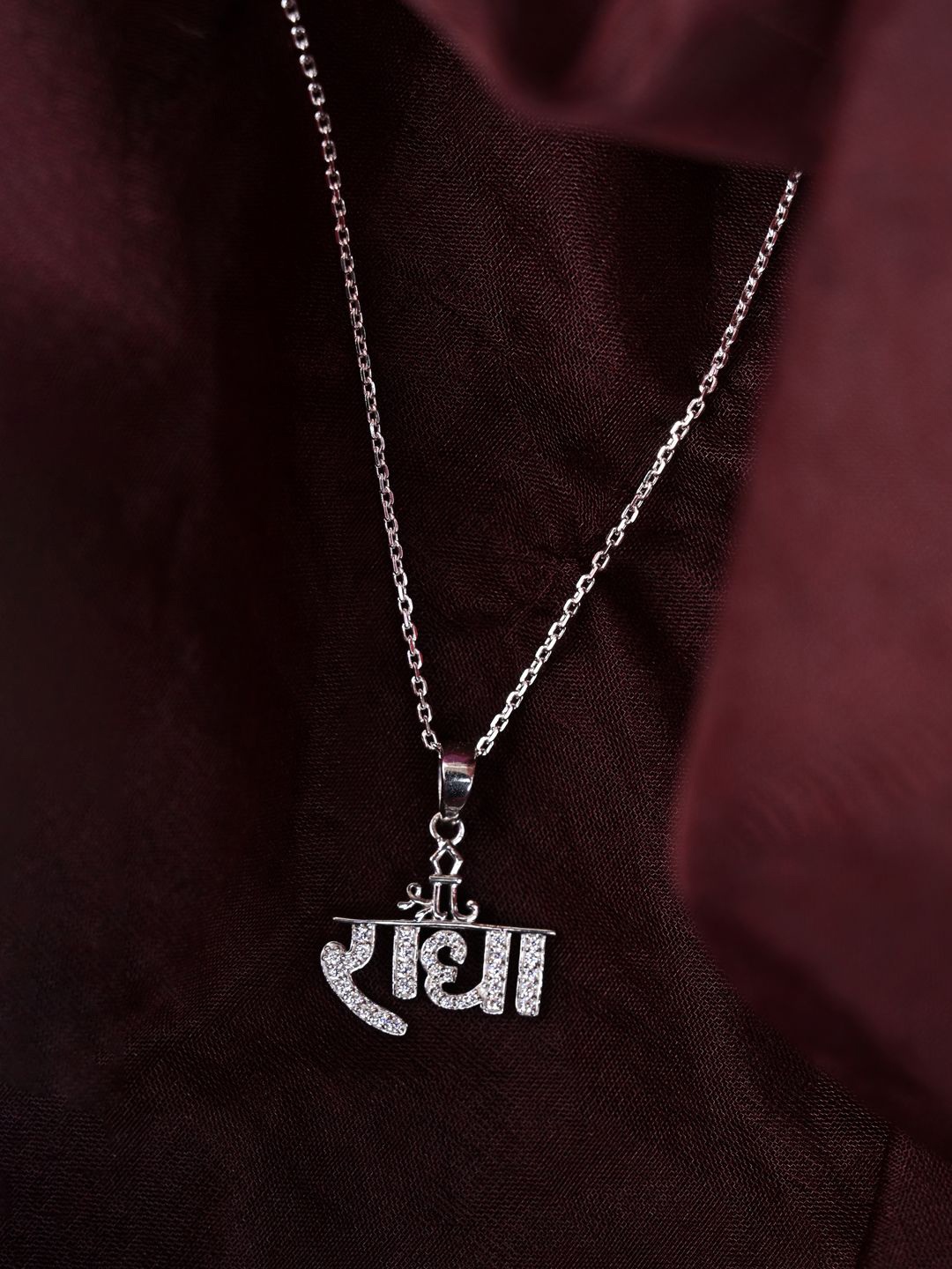 

Clara Rhodium-Plated Contemporary Pendants with Chains, Silver