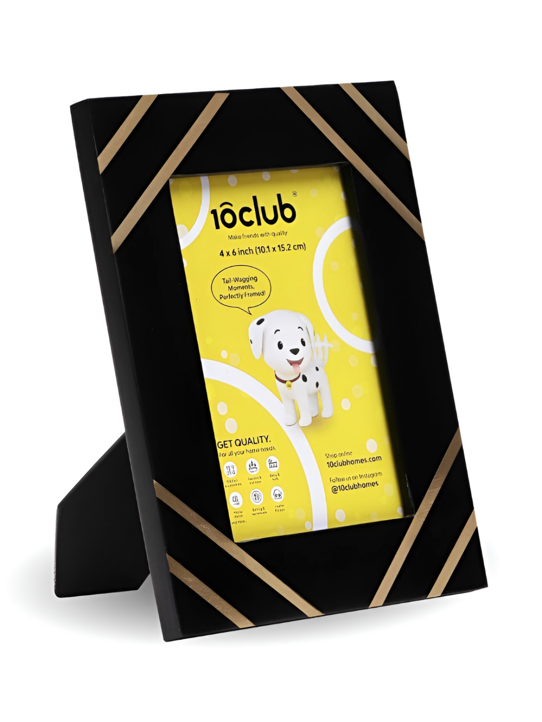 

10club Black MDF Table Photo Frames
