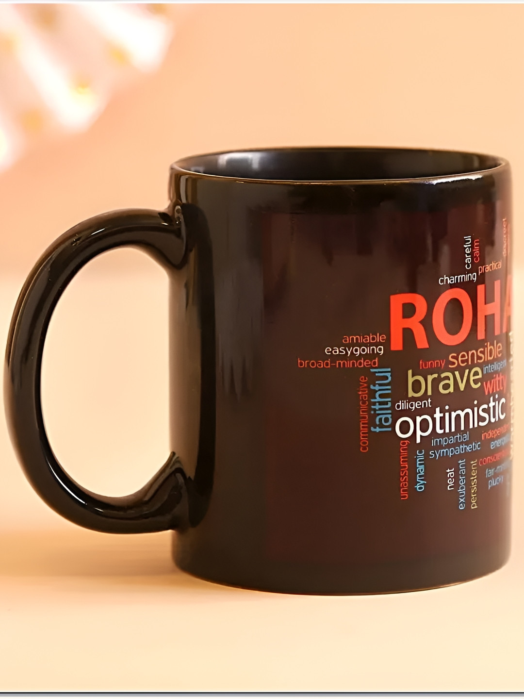 

fnp Multicoloured Printed Ceramic Glossy Mugs Set of Cups and Mugs, Black