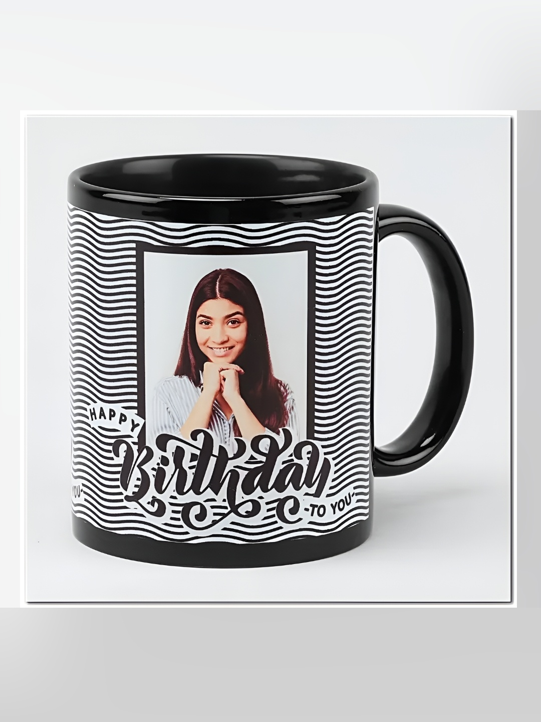 

fnp Multicoloured Printed Ceramic Glossy Mugs Set of Cups and Mugs, Black