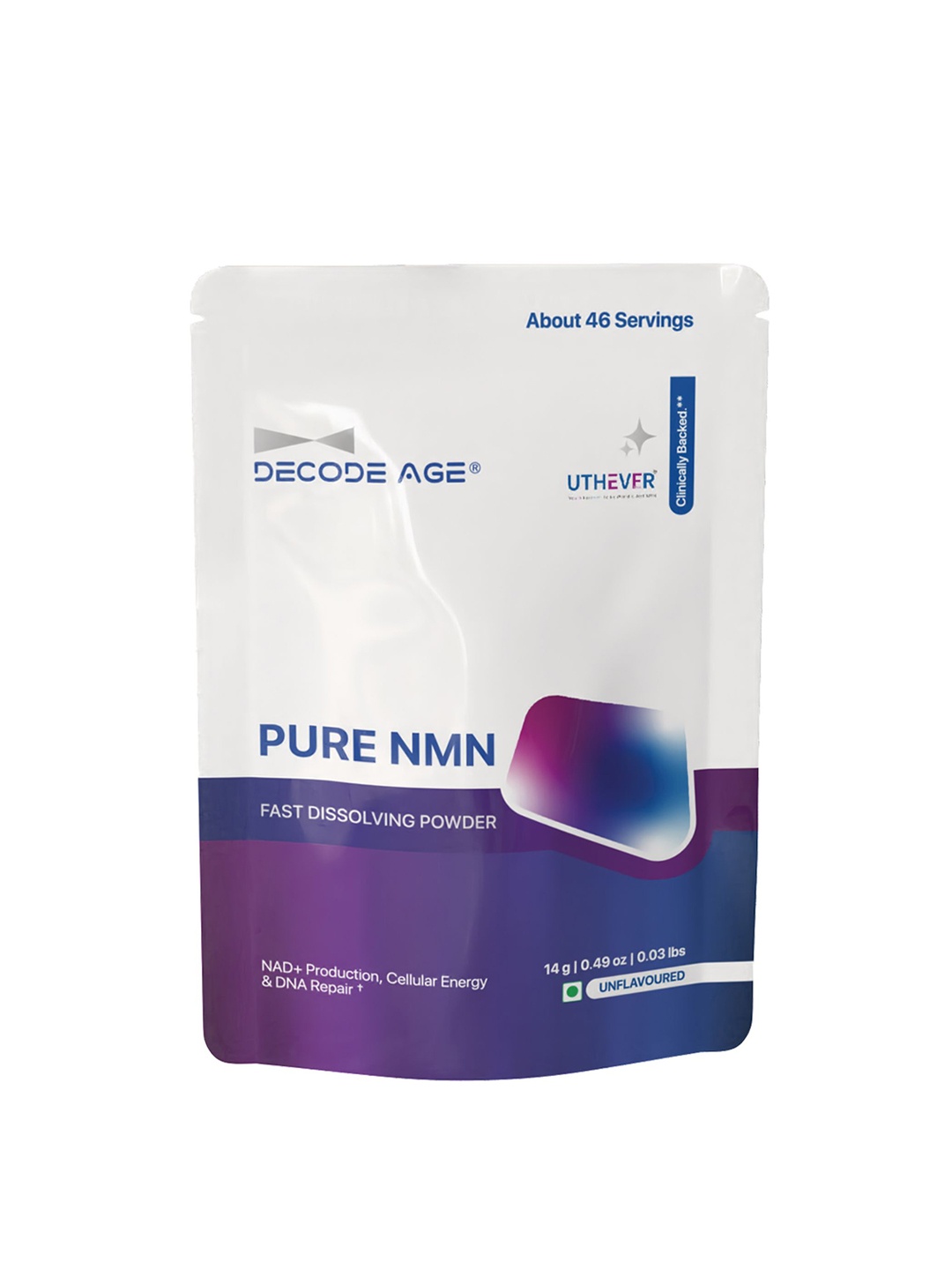 

Decode Age Pure Nmn Fast Dissolving Powder- 14 g, White