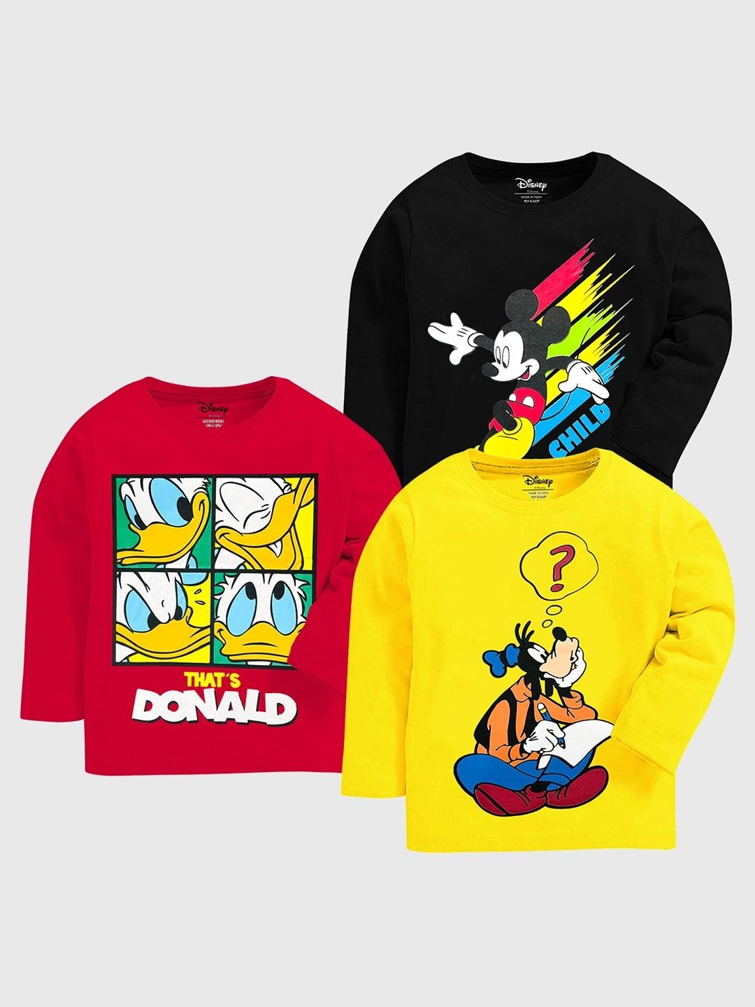 

Disney By Miss and Chief Boys 3 Printed T-shirt, Multi