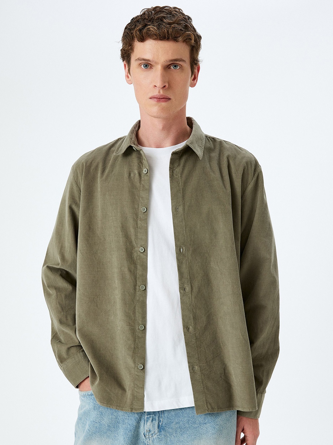 

Koton Men Opaque Casual Shirt, Khaki